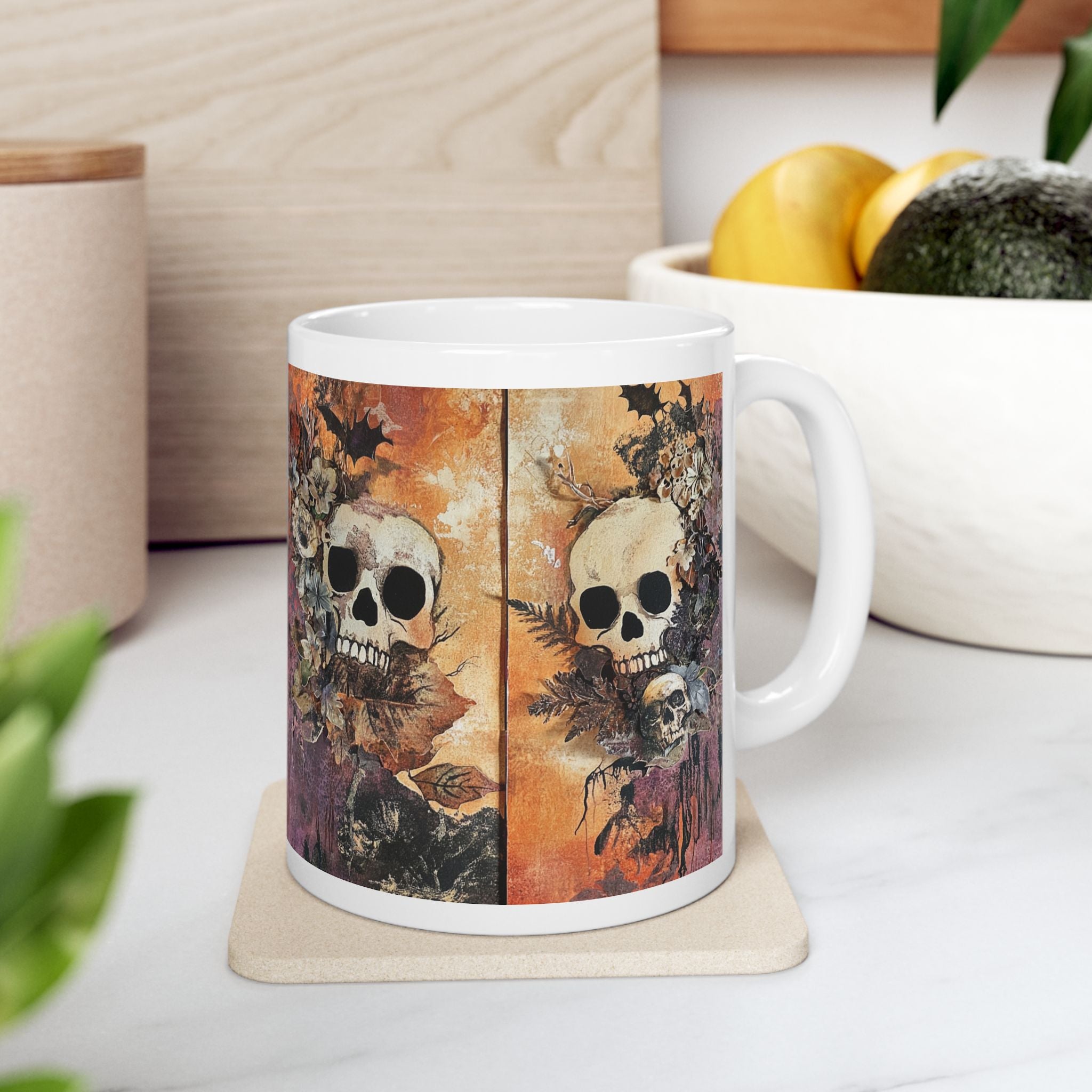 Skull Flower Coffee Mug