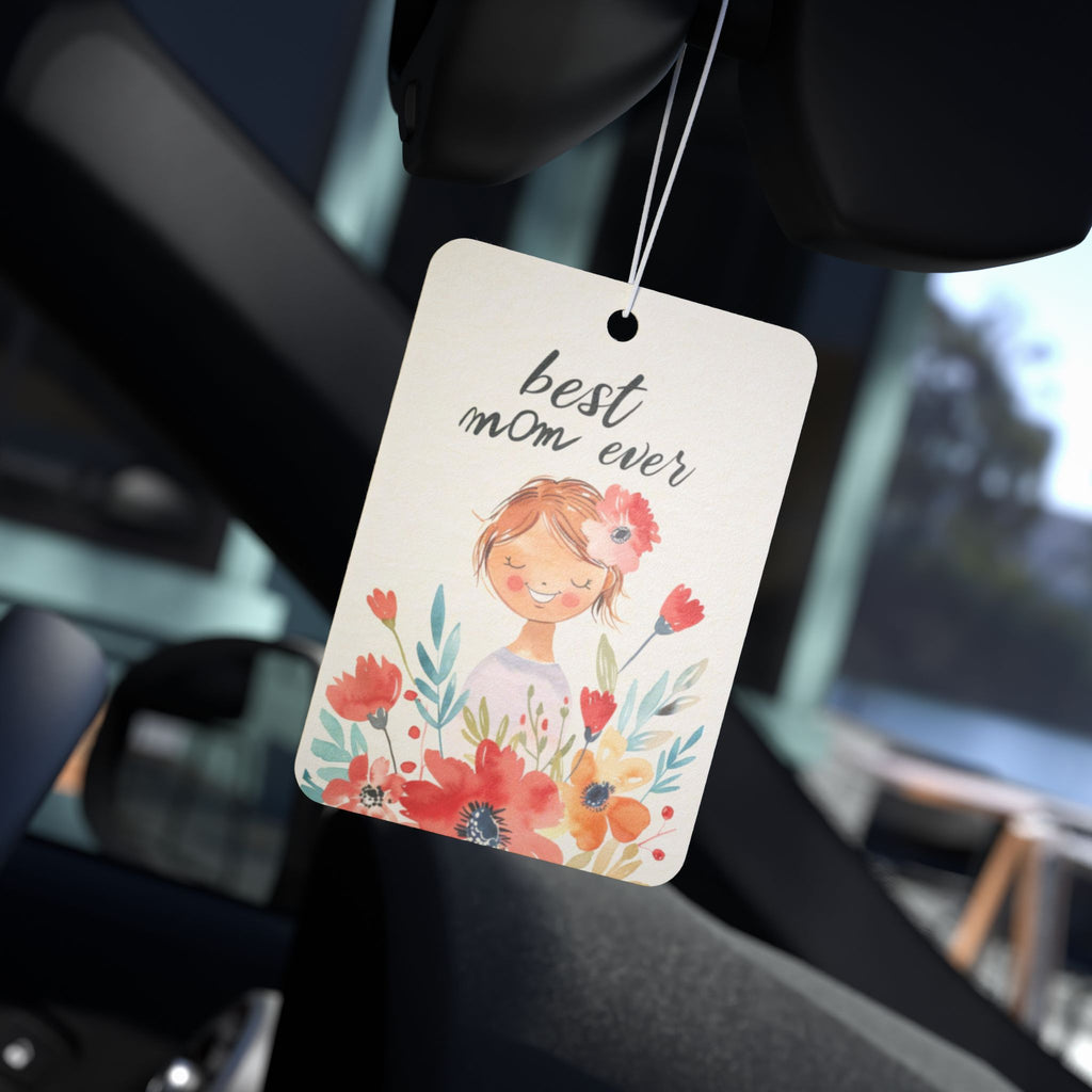 Best Mom Ever Car Air Freshener — Floral Mother’s Day Scented Car Decor