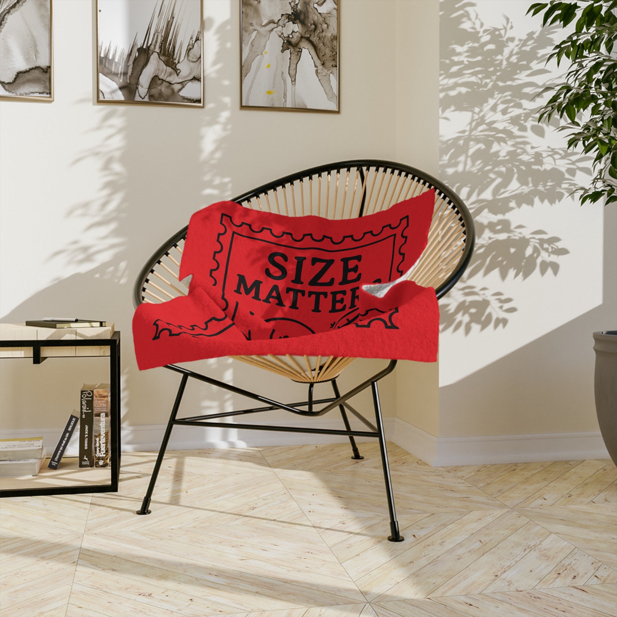 Holiday Throw Blanket — 'Size Matters' Snowman Velveteen Microfiber Blanket