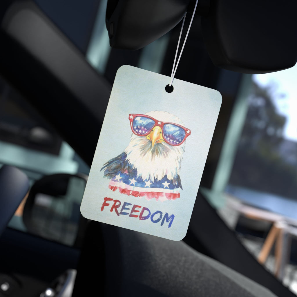 Patriotic Eagle Car Air Freshener – 'Freedom' Sunglasses Design