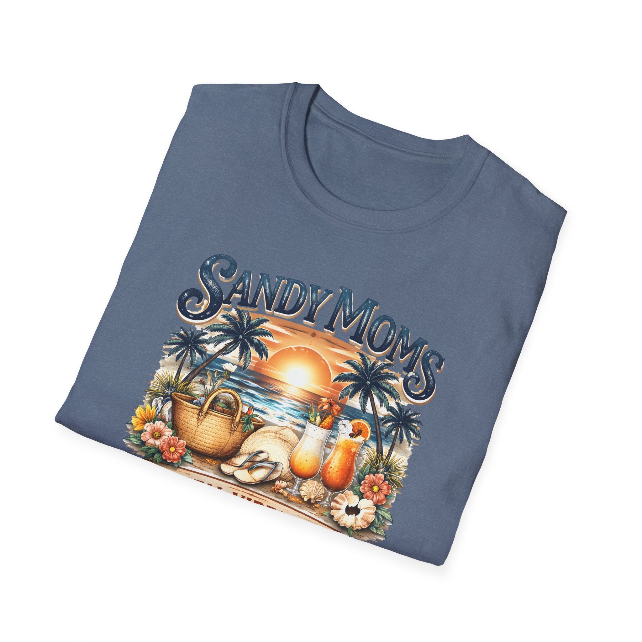 Sandy Moms Coastal Vibes T-Shirt — "Tropic Like It’s Hot" Beach Tee