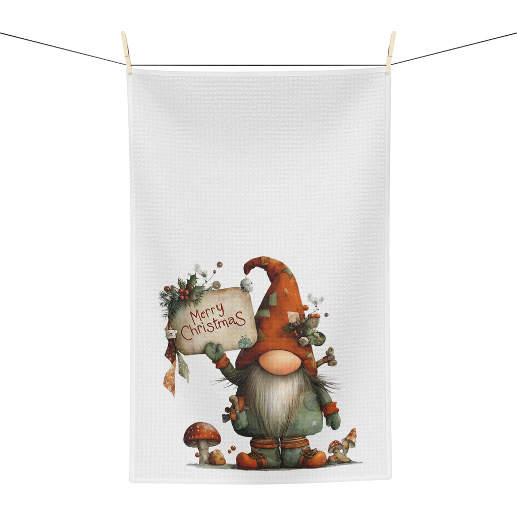 Christmas Gnome Microfiber Tea Towel