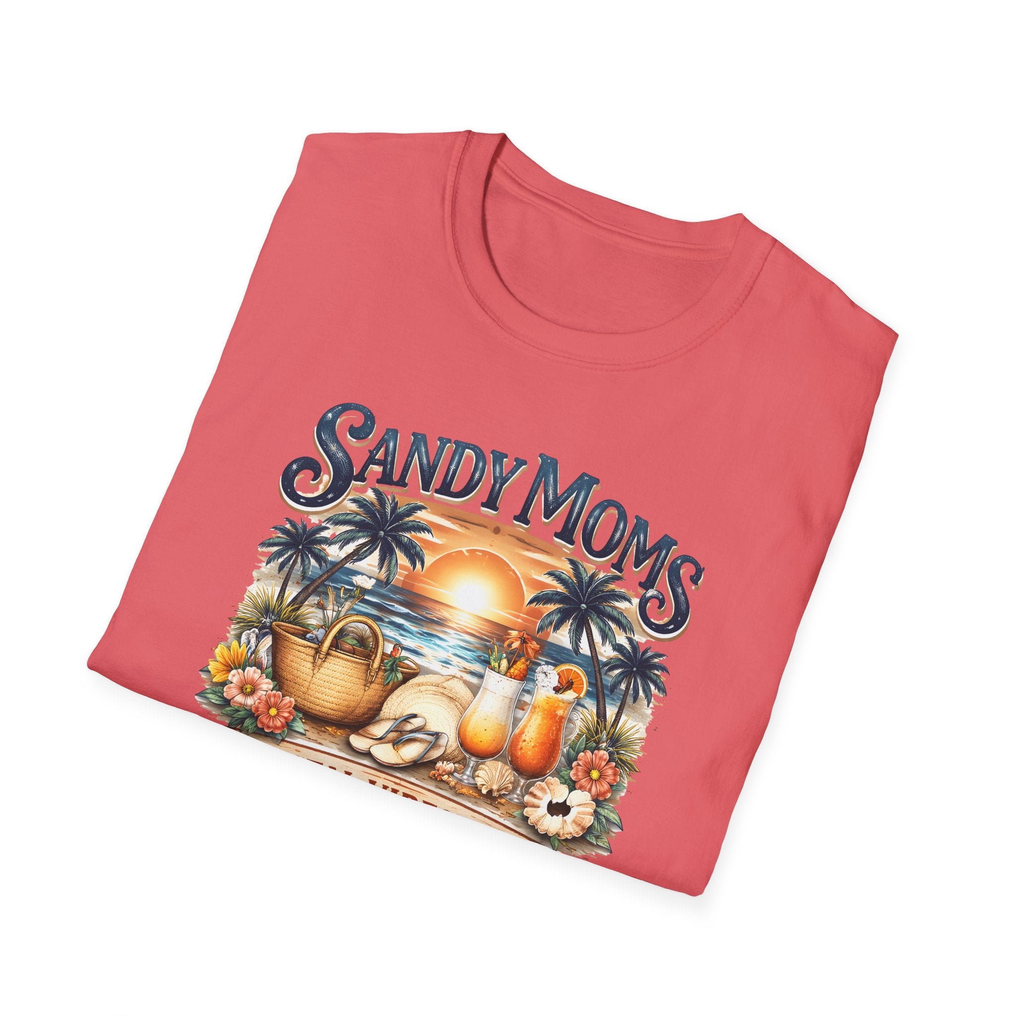 Sandy Moms Coastal Vibes T-Shirt — "Tropic Like It’s Hot" Beach Tee