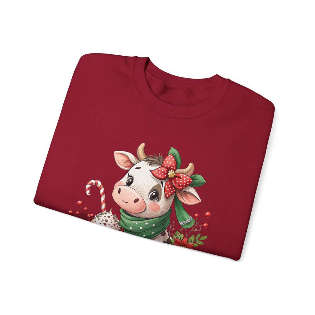 Cute Christmas Cow Sweatshirt