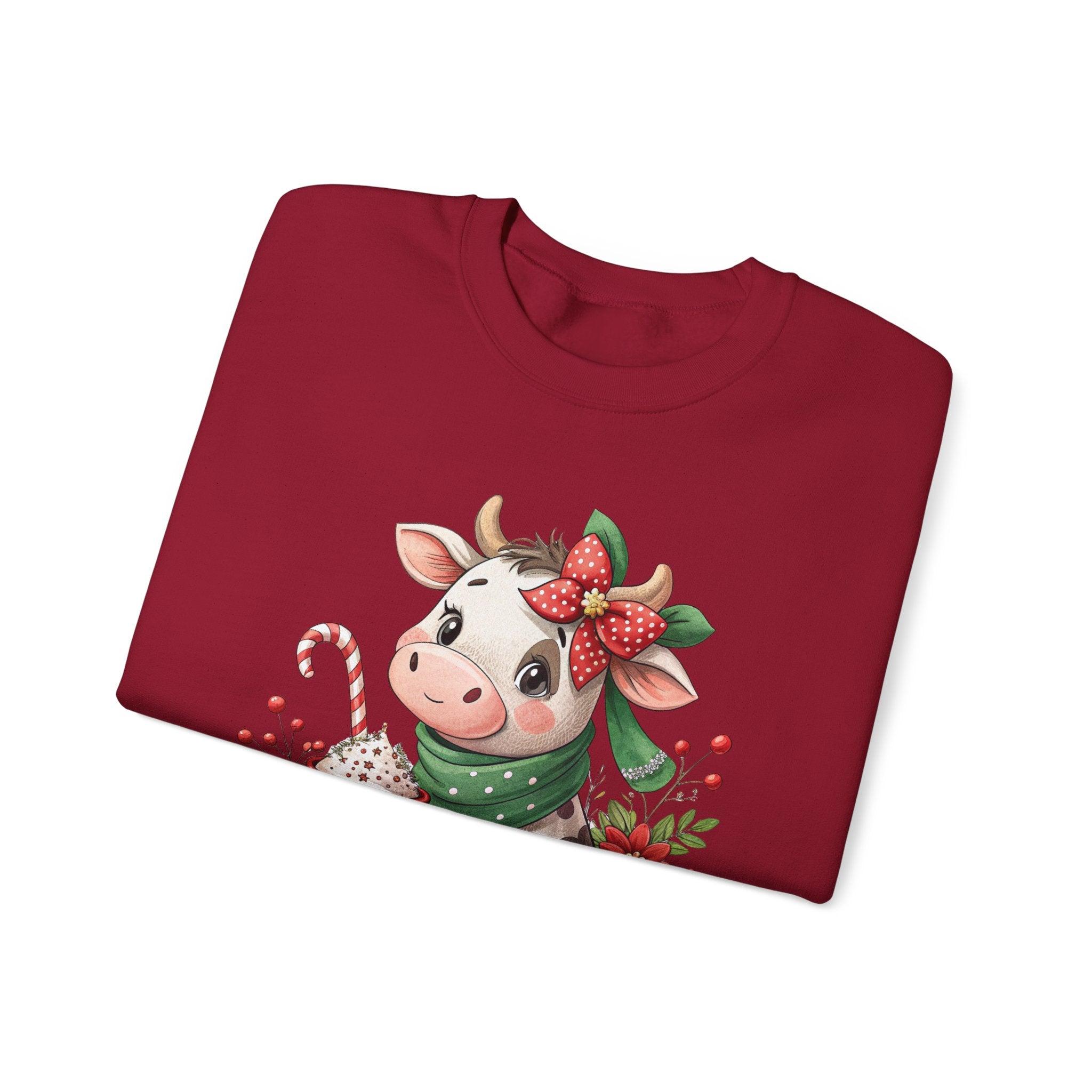 Cute Christmas Cow Sweatshirt