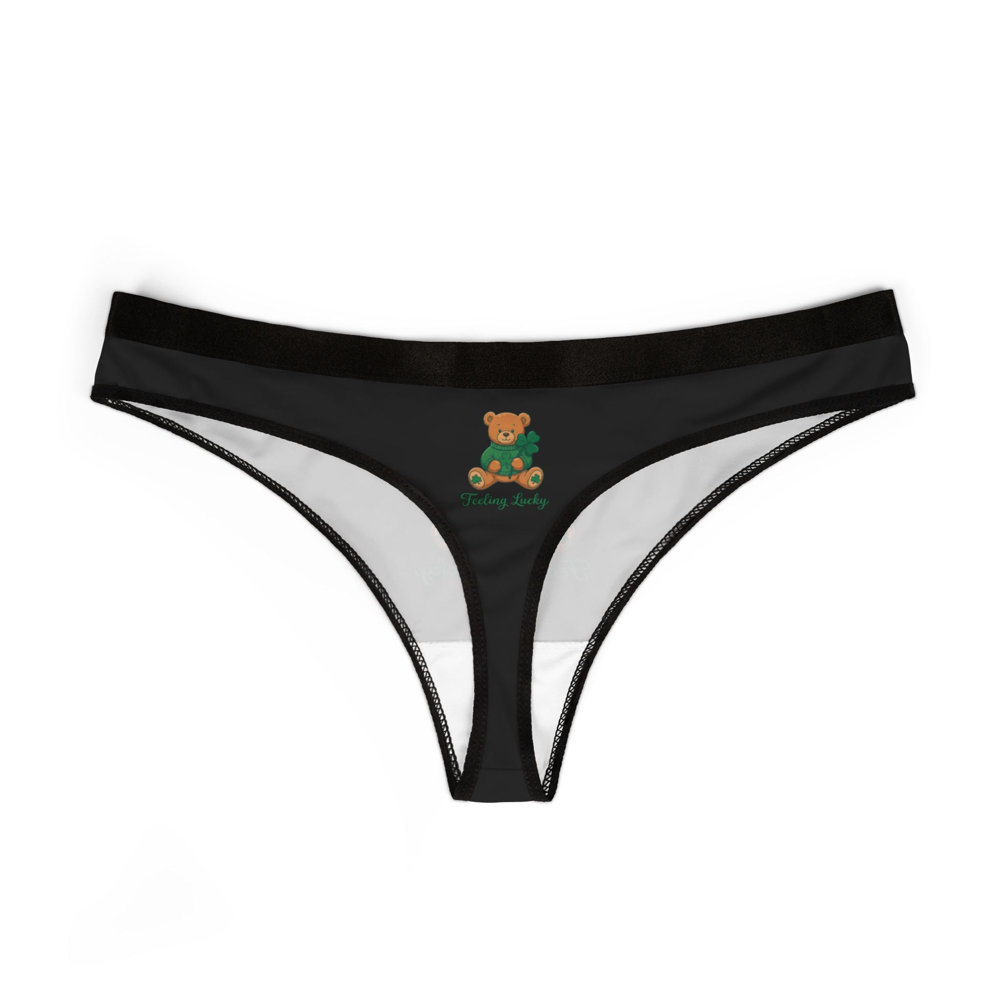 Lucky Bear Women’s Thong – Feeling Lucky Shamrock Teddy Panty