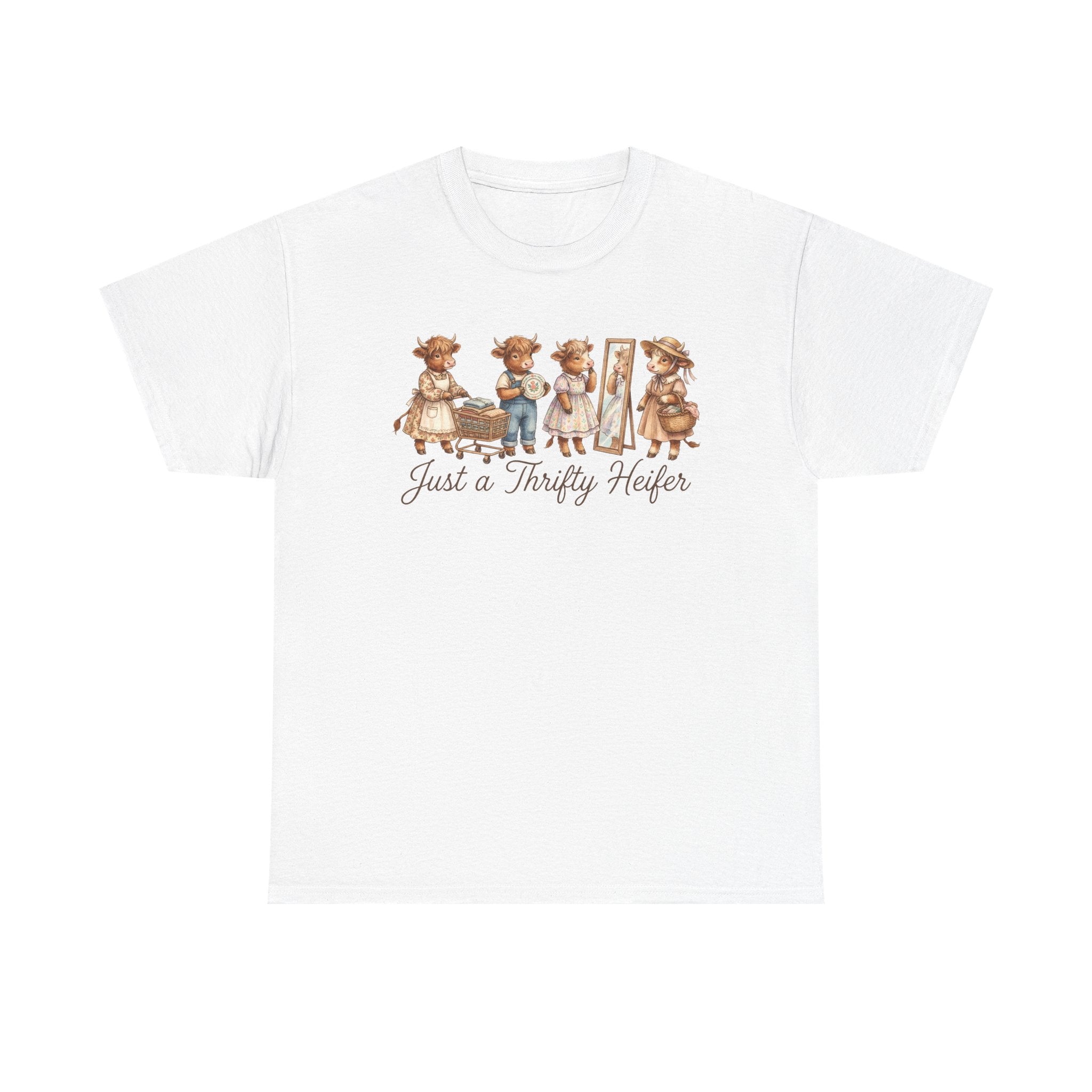 Just a Thrifty Heifer Cute Cow Graphic Tee