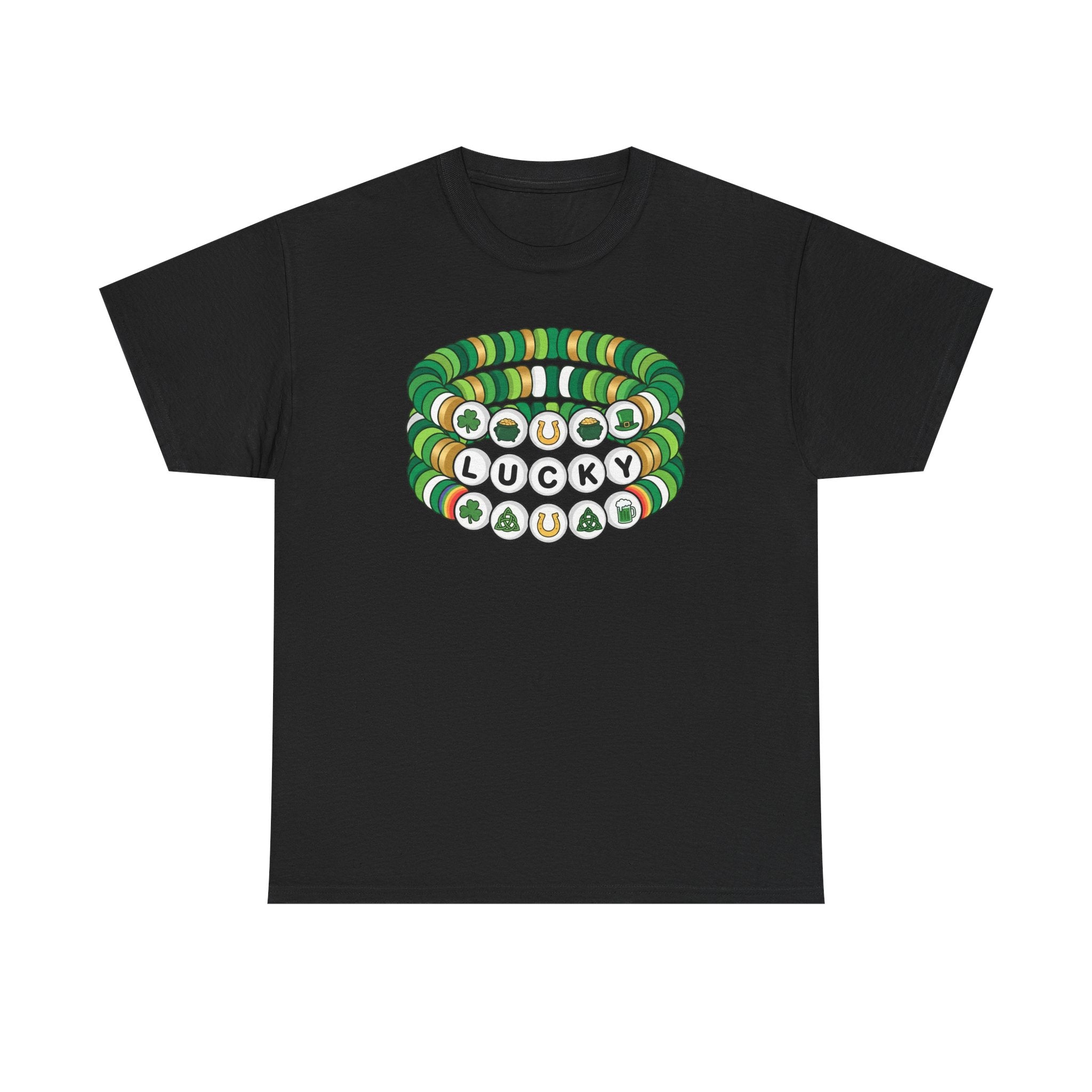 Lucky Bead Bracelet Graphic Tee — St. Patrick’s Day Green Charm Shirt