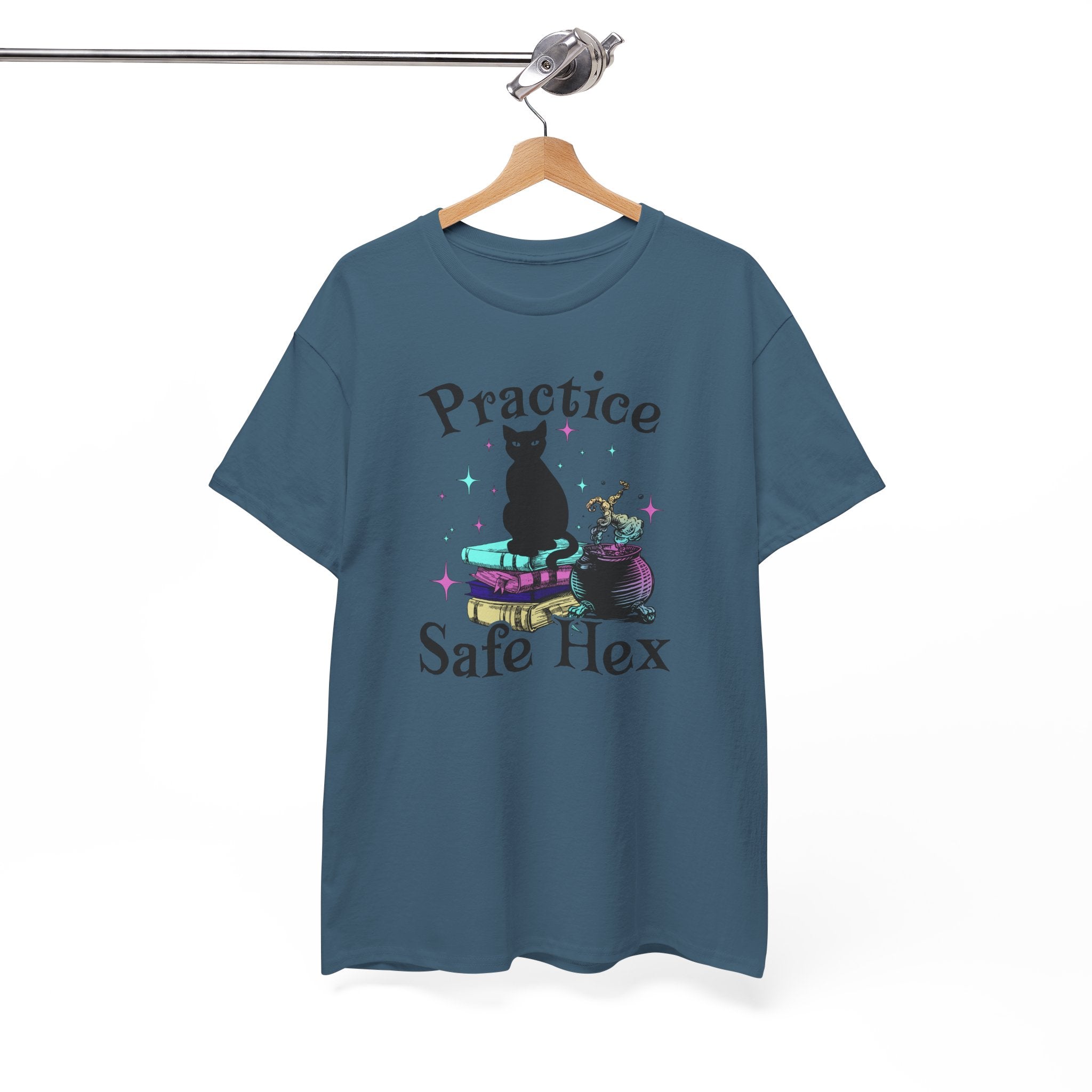 Practice Safe Hex Witchy Cat T-Shirt
