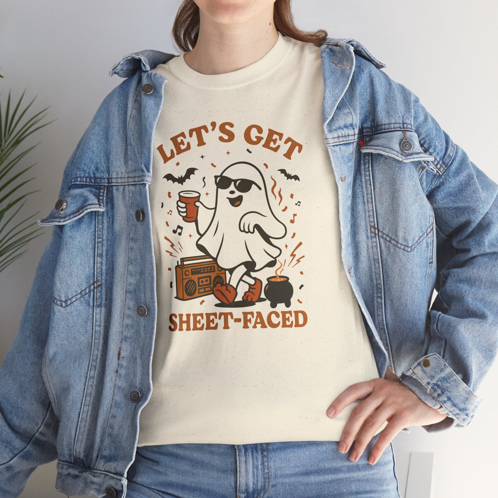Spooky Ghost Party T-Shirt – Let’s Get Sheet-Faced