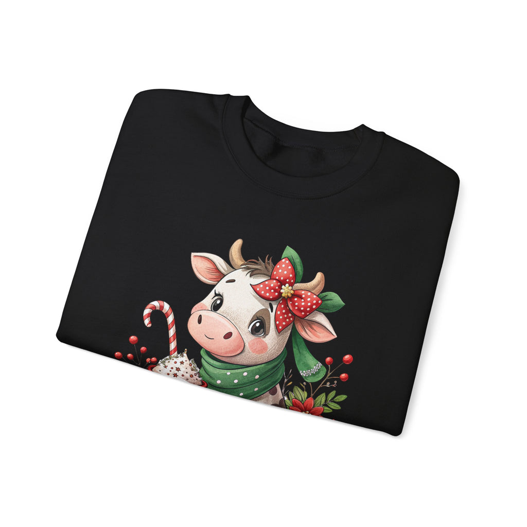 Cute Christmas Cow Sweatshirt