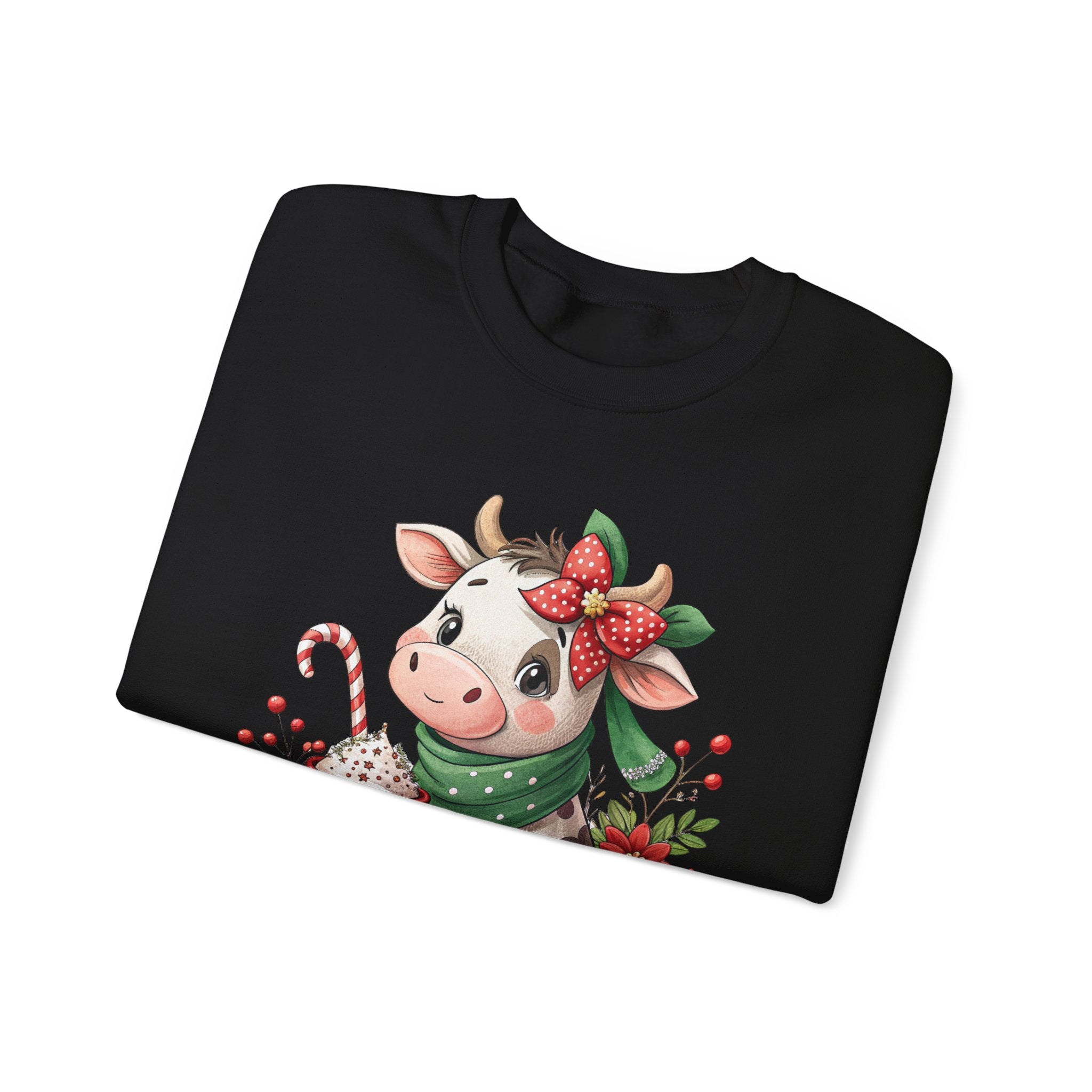 Cute Christmas Cow Sweatshirt