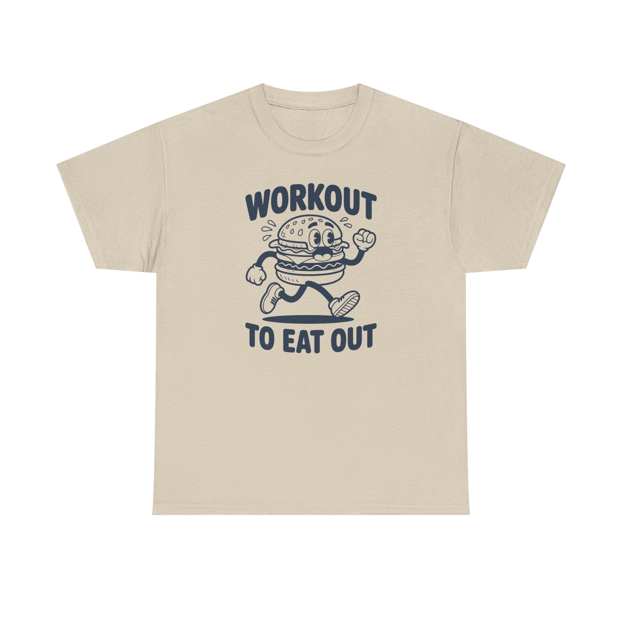 Workout To Eat Out T-Shirt — Funny Fitness Burger Tee