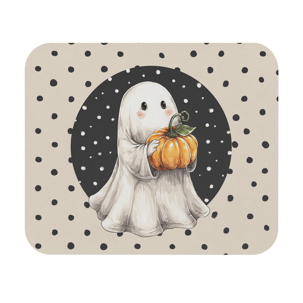 Cute Ghost Pumpkin Mouse Pad