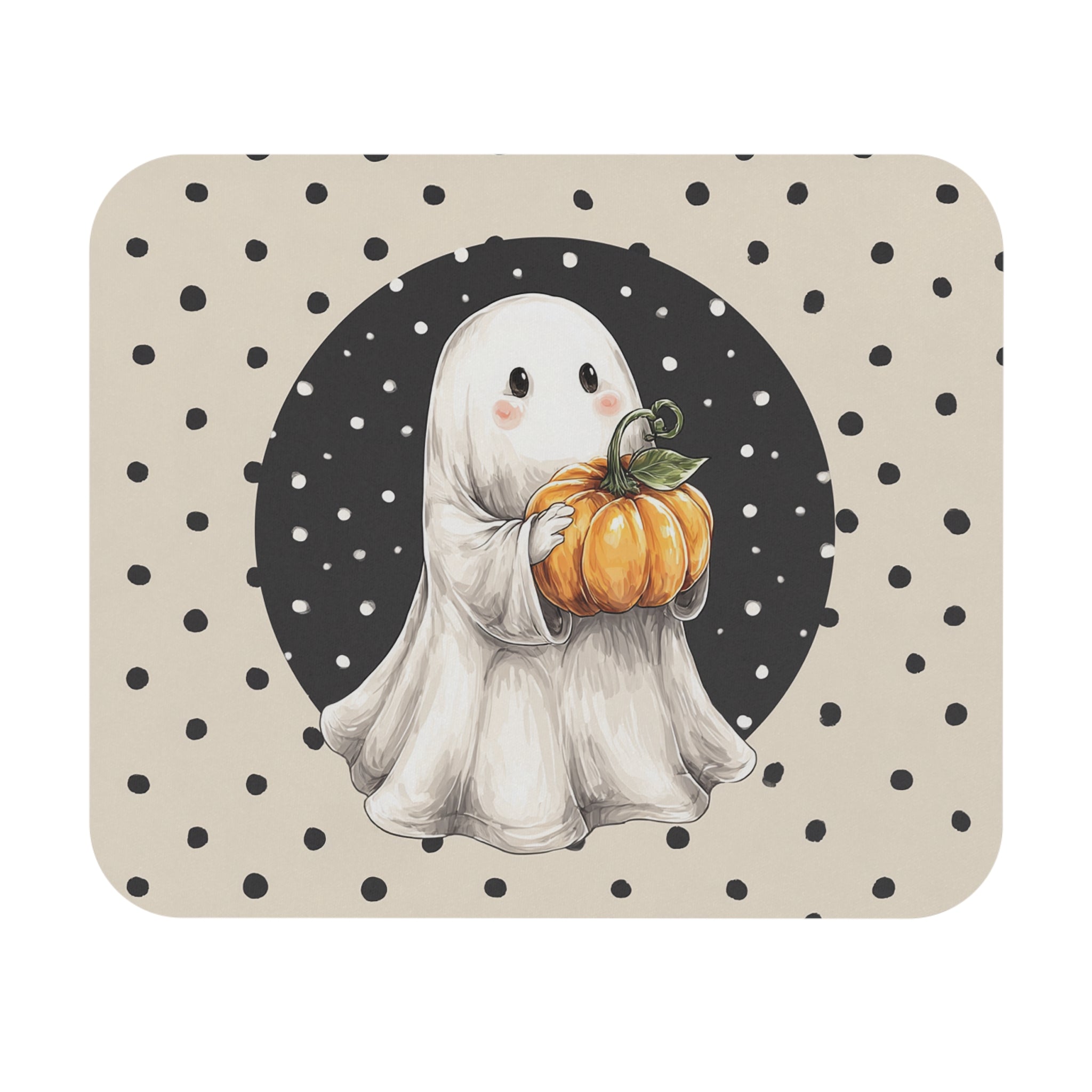 Cute Ghost Pumpkin Mouse Pad