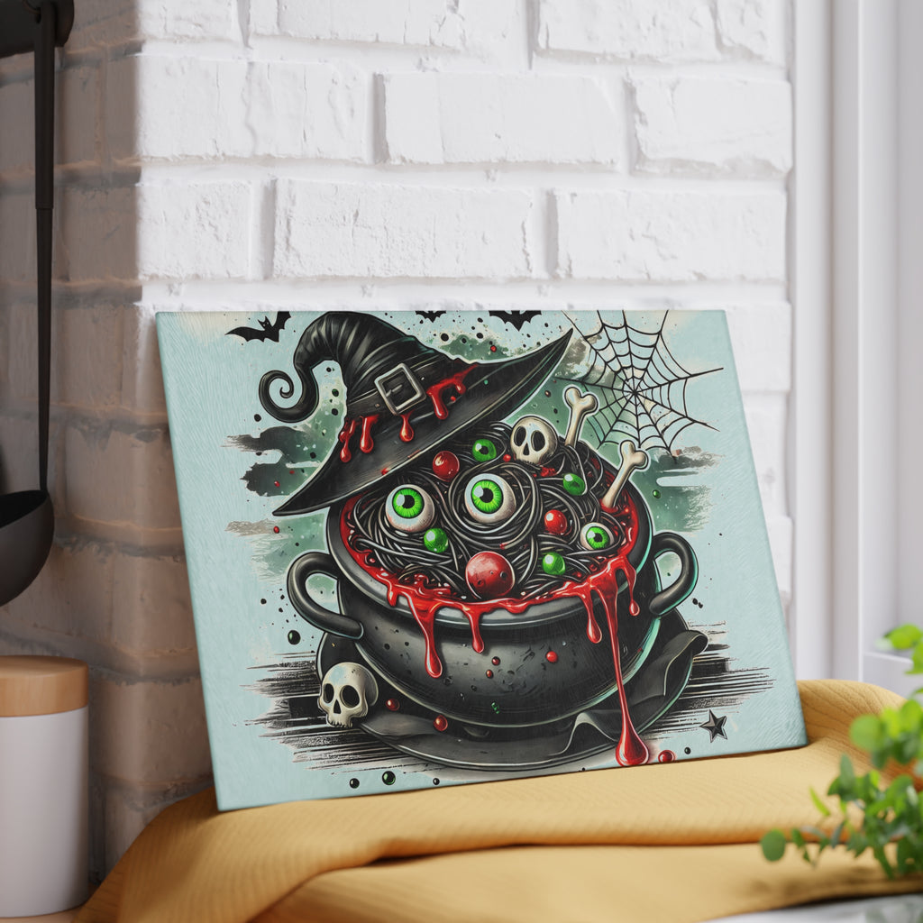 Witch's Cauldron Glass Cutting Board