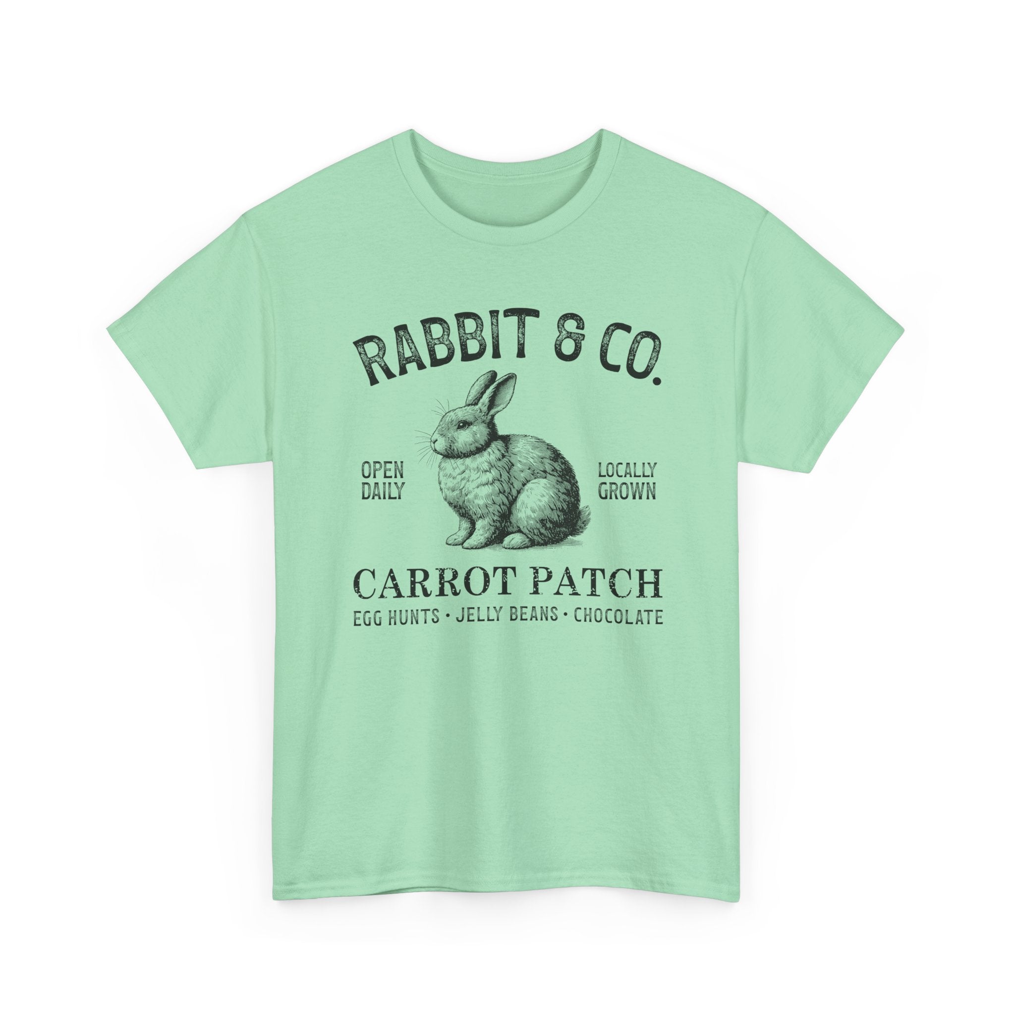 Rabbit & Co. Carrot Patch T-Shirt — Vintage Easter Bunny Graphic