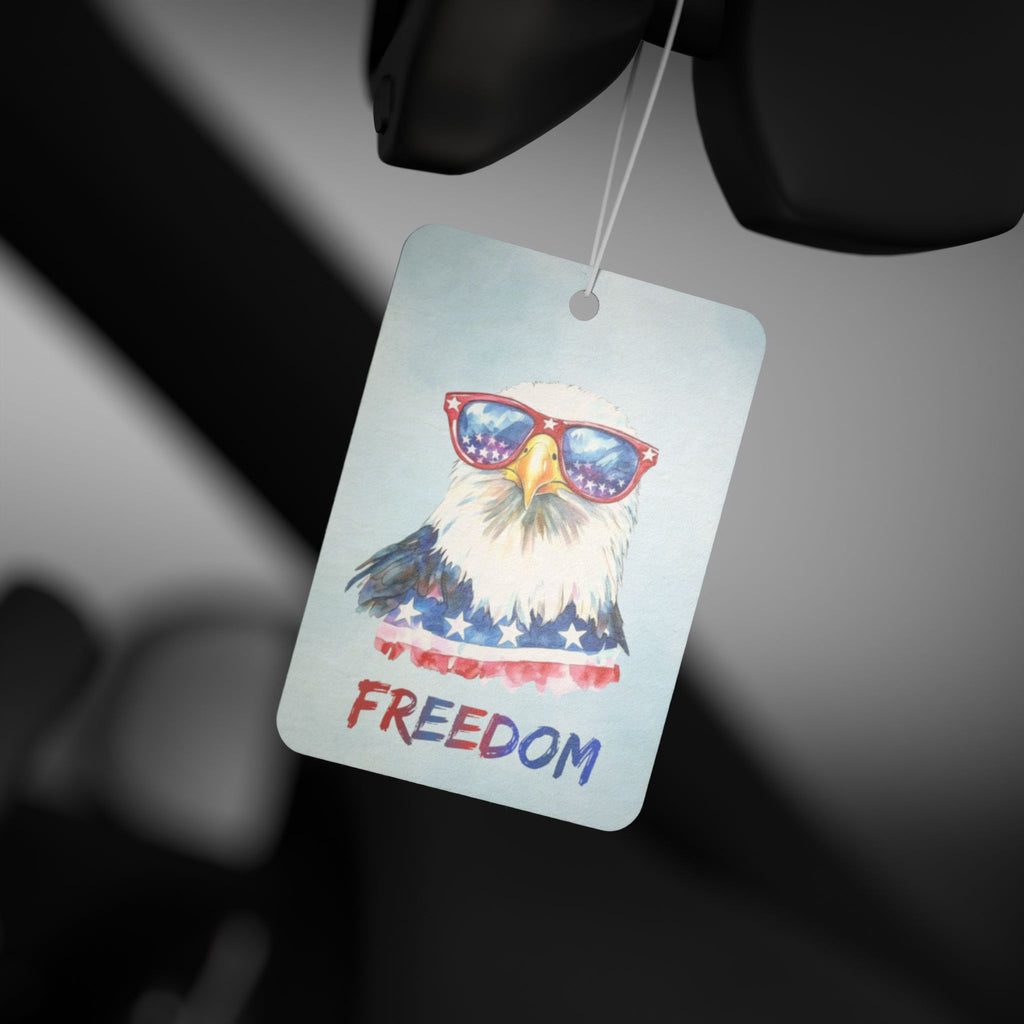 Patriotic Eagle Car Air Freshener – 'Freedom' Sunglasses Design