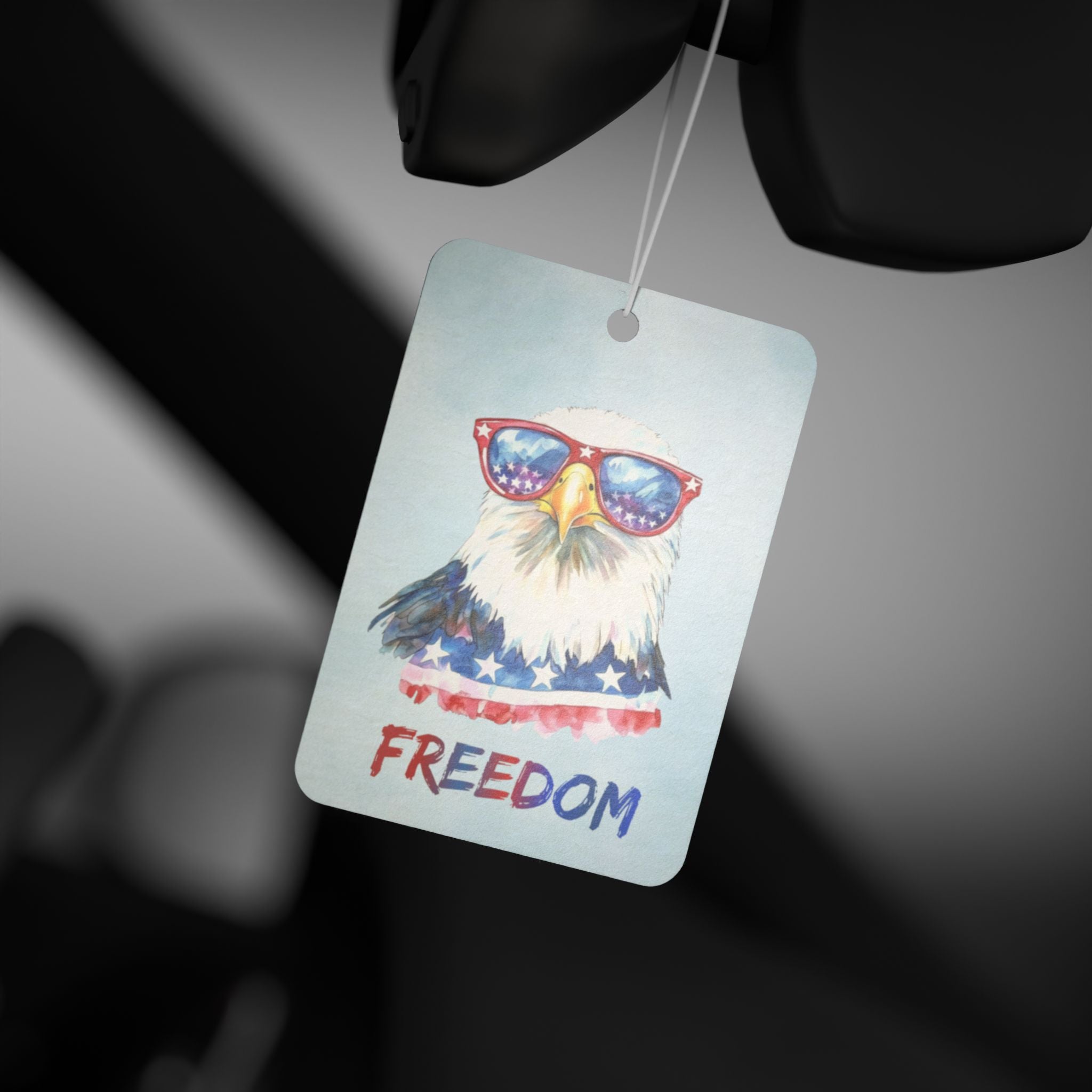 Patriotic Eagle Car Air Freshener – 'Freedom' Sunglasses Design