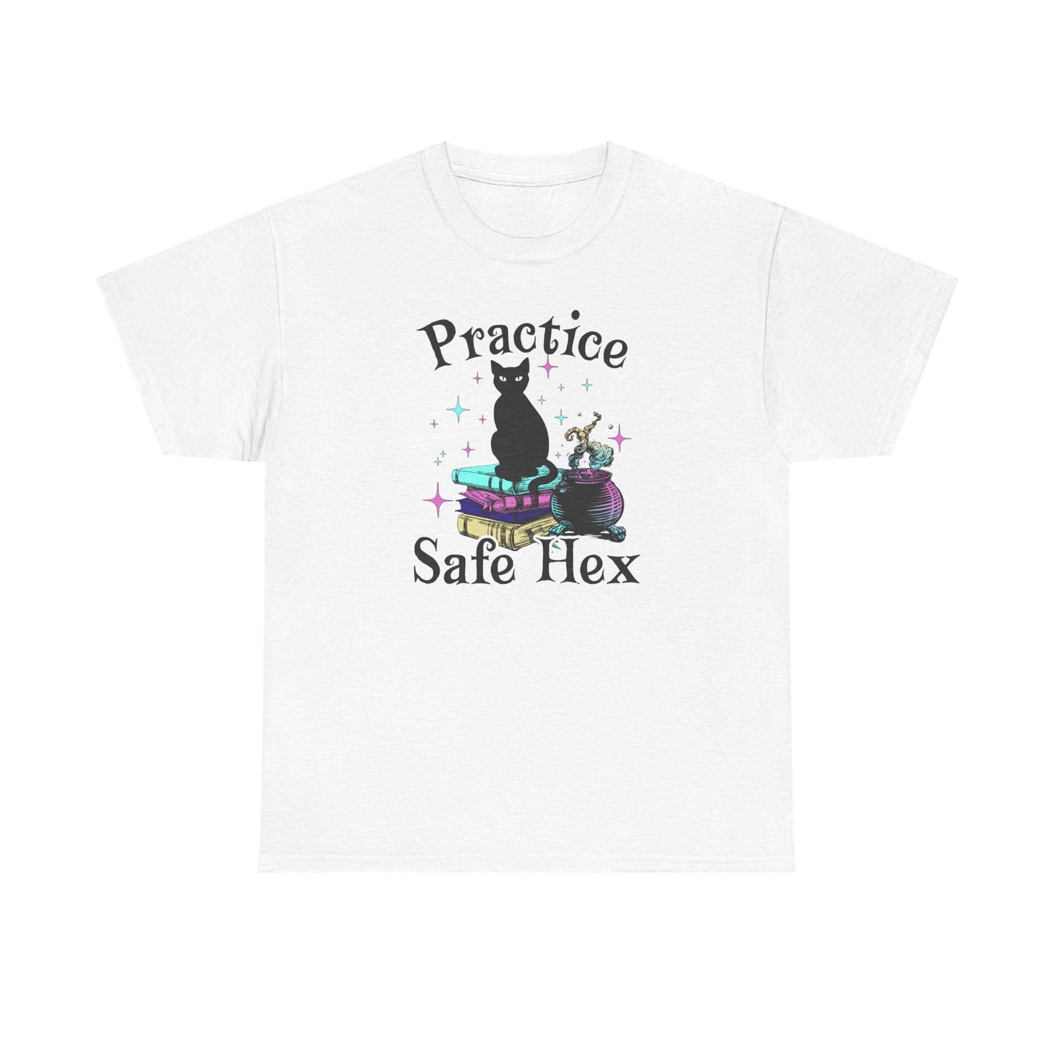 Practice Safe Hex Witchy Cat T-Shirt