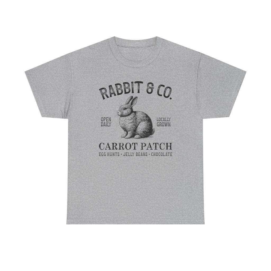 Rabbit & Co. Carrot Patch T-Shirt — Vintage Easter Bunny Graphic