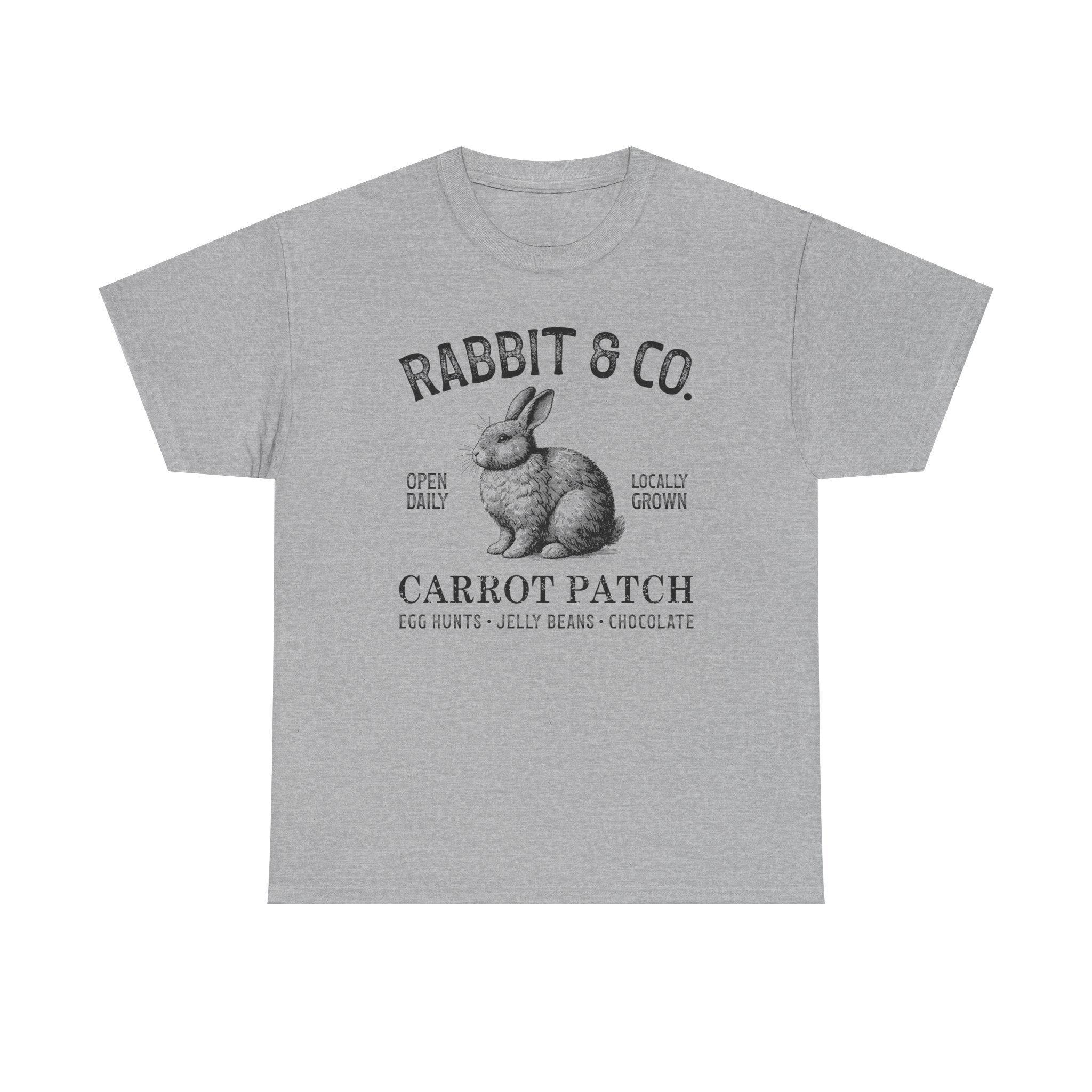 Rabbit & Co. Carrot Patch T-Shirt — Vintage Easter Bunny Graphic