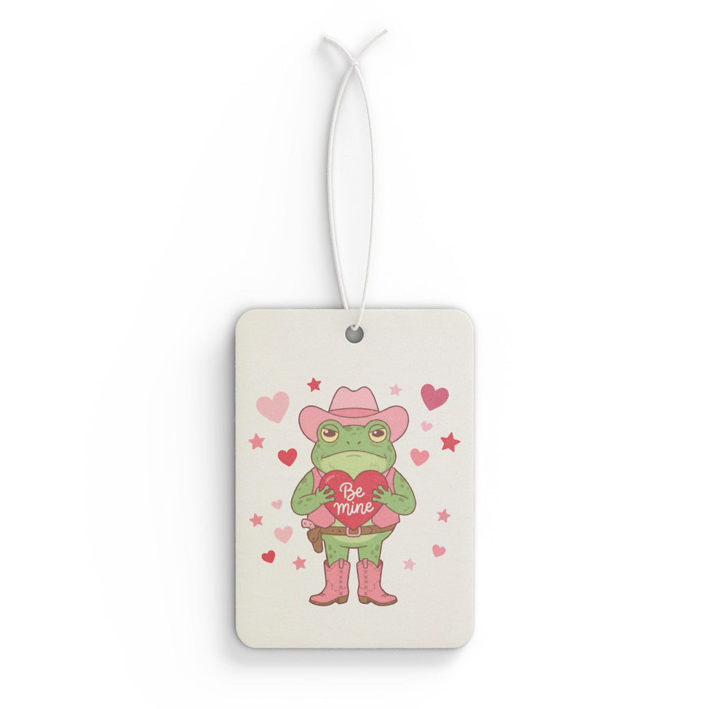Valentine Cowboy Frog Car Air Freshener — Be Mine Heart Scented Accent