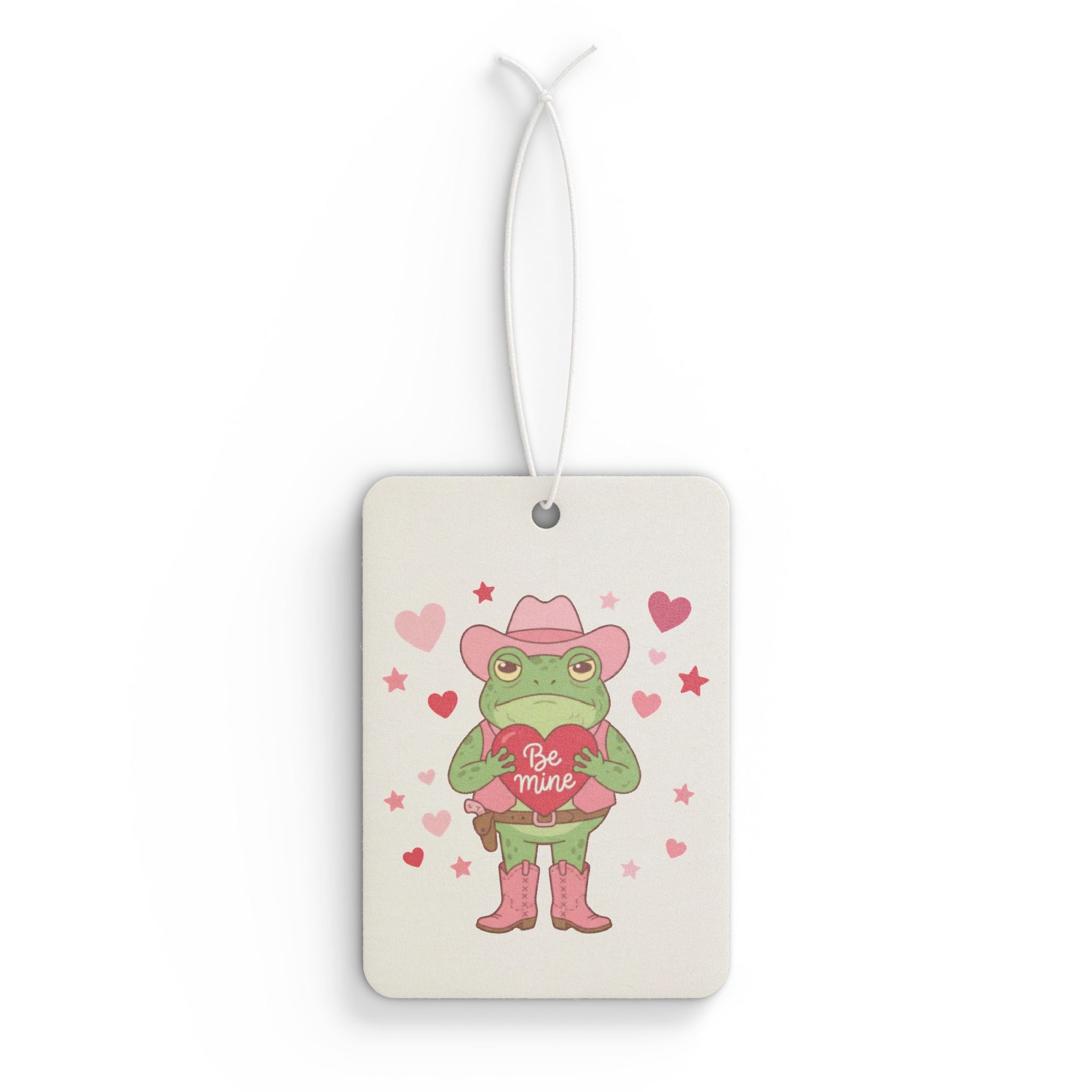 Valentine Cowboy Frog Car Air Freshener — Be Mine Heart Scented Accent