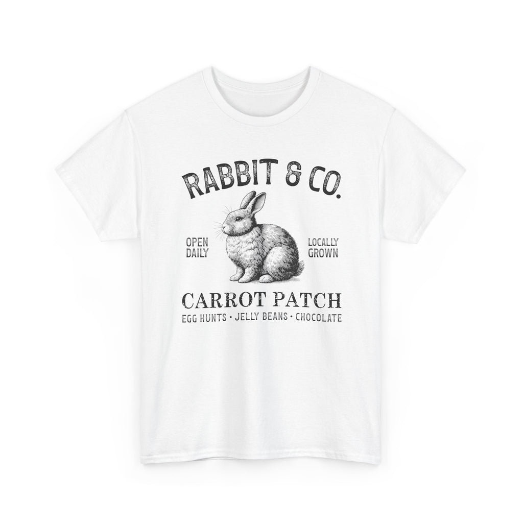 Rabbit & Co. Carrot Patch T-Shirt — Vintage Easter Bunny Graphic