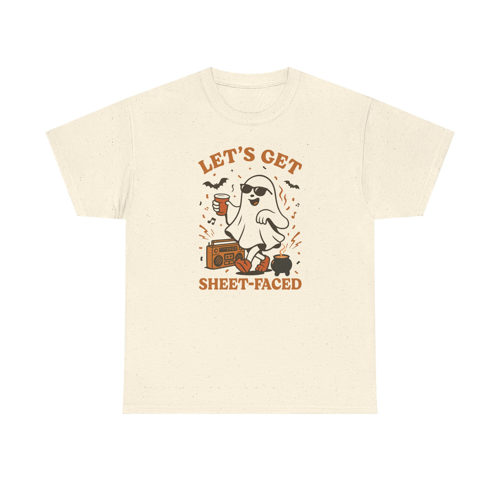 Spooky Ghost Party T-Shirt – Let’s Get Sheet-Faced