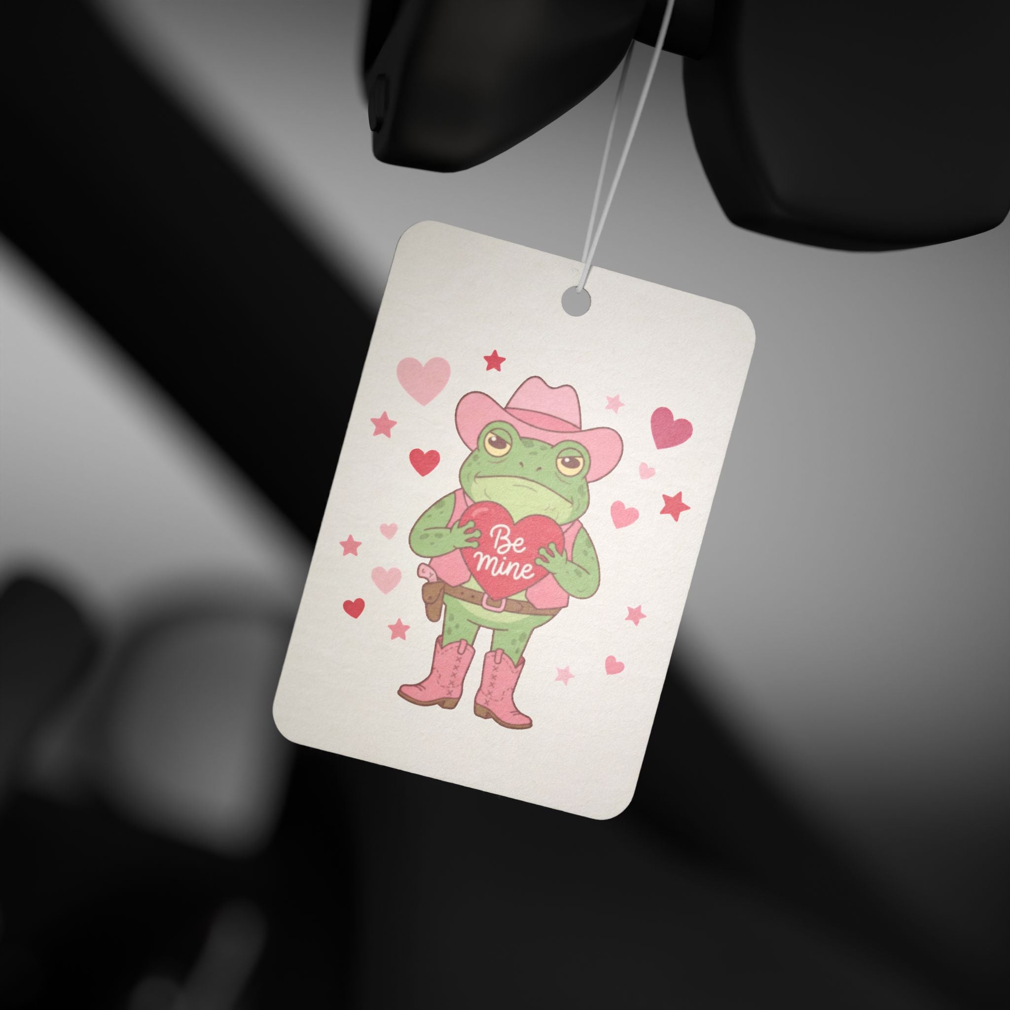 Valentine Cowboy Frog Car Air Freshener — Be Mine Heart Scented Accent