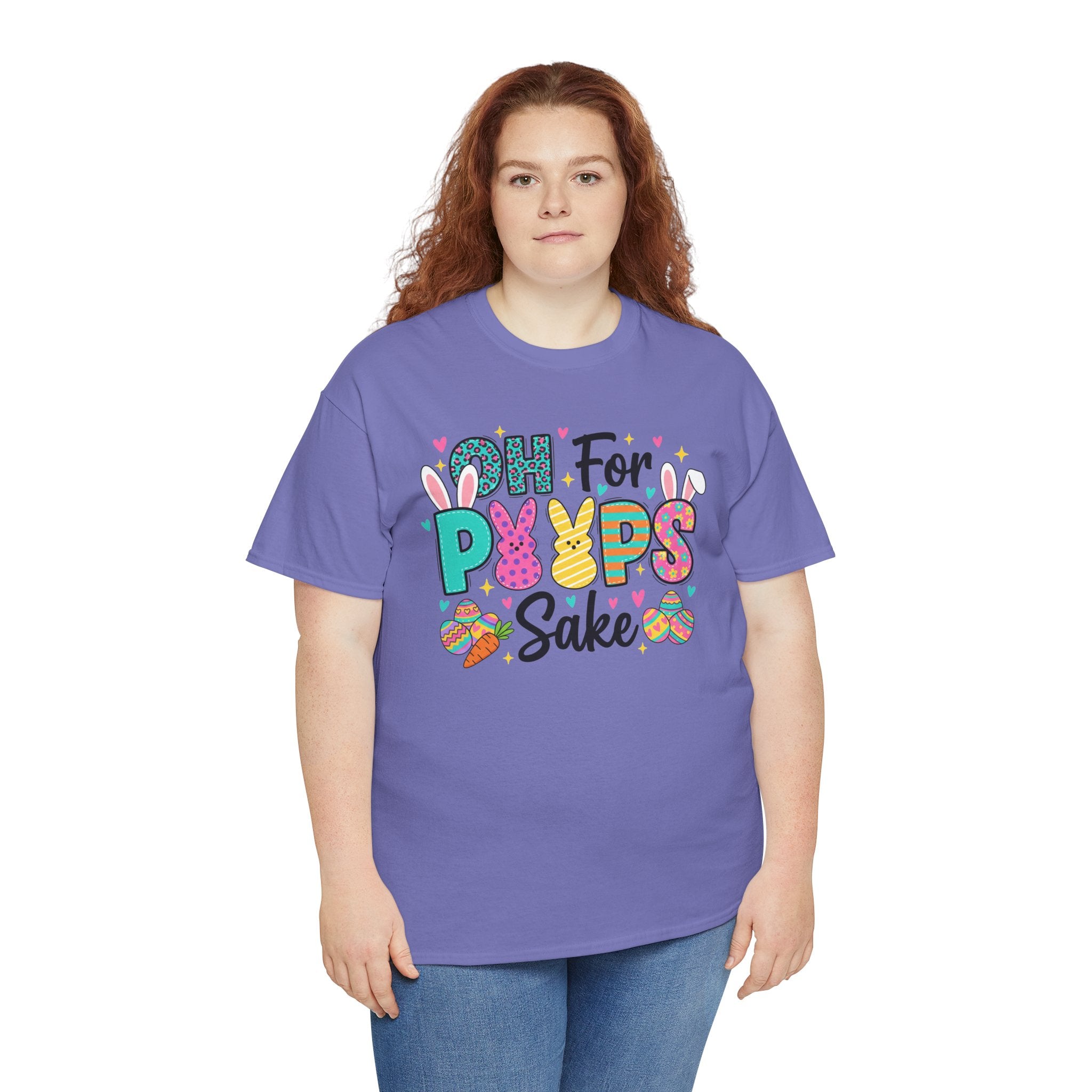 Easter "Oh For Peeps Sake" Graphic Tee — Cute Bunny & Egg Spring T-Shirt