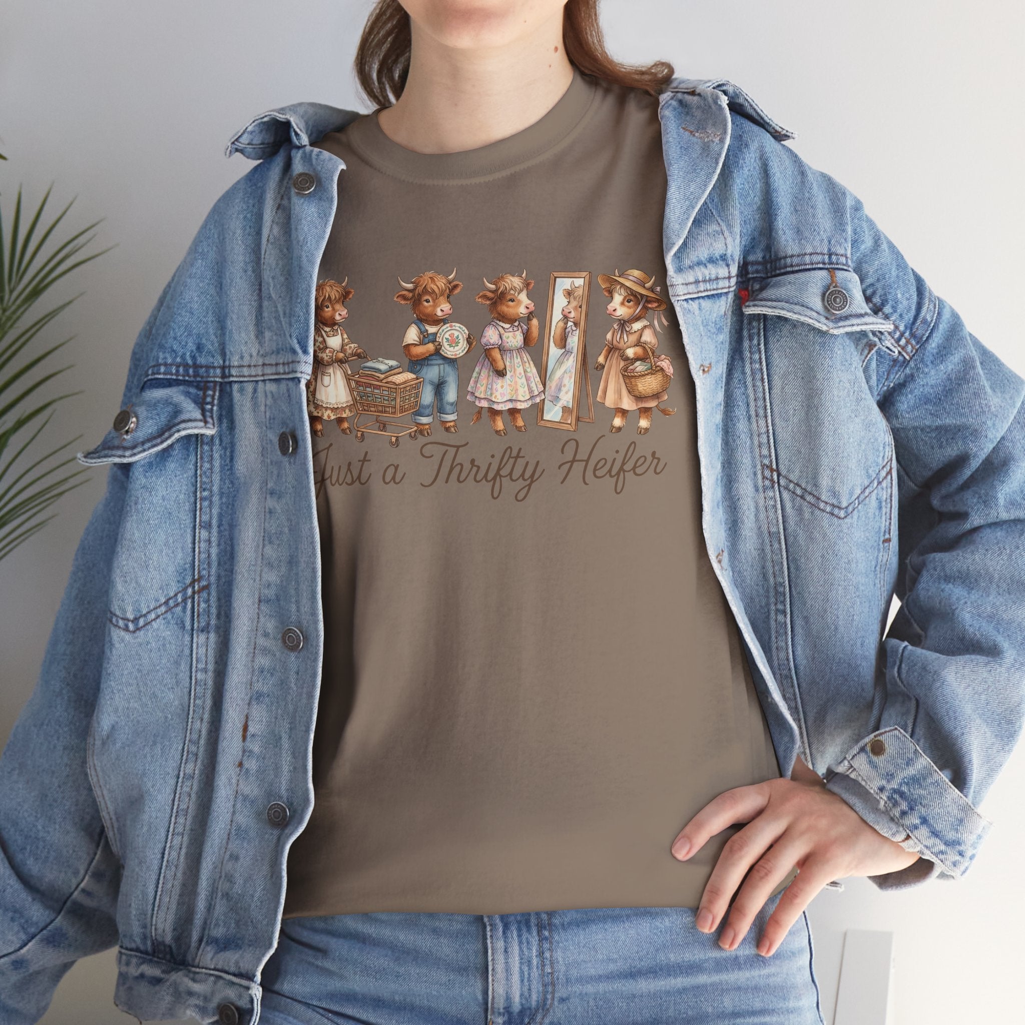 Just a Thrifty Heifer Cute Cow Graphic Tee