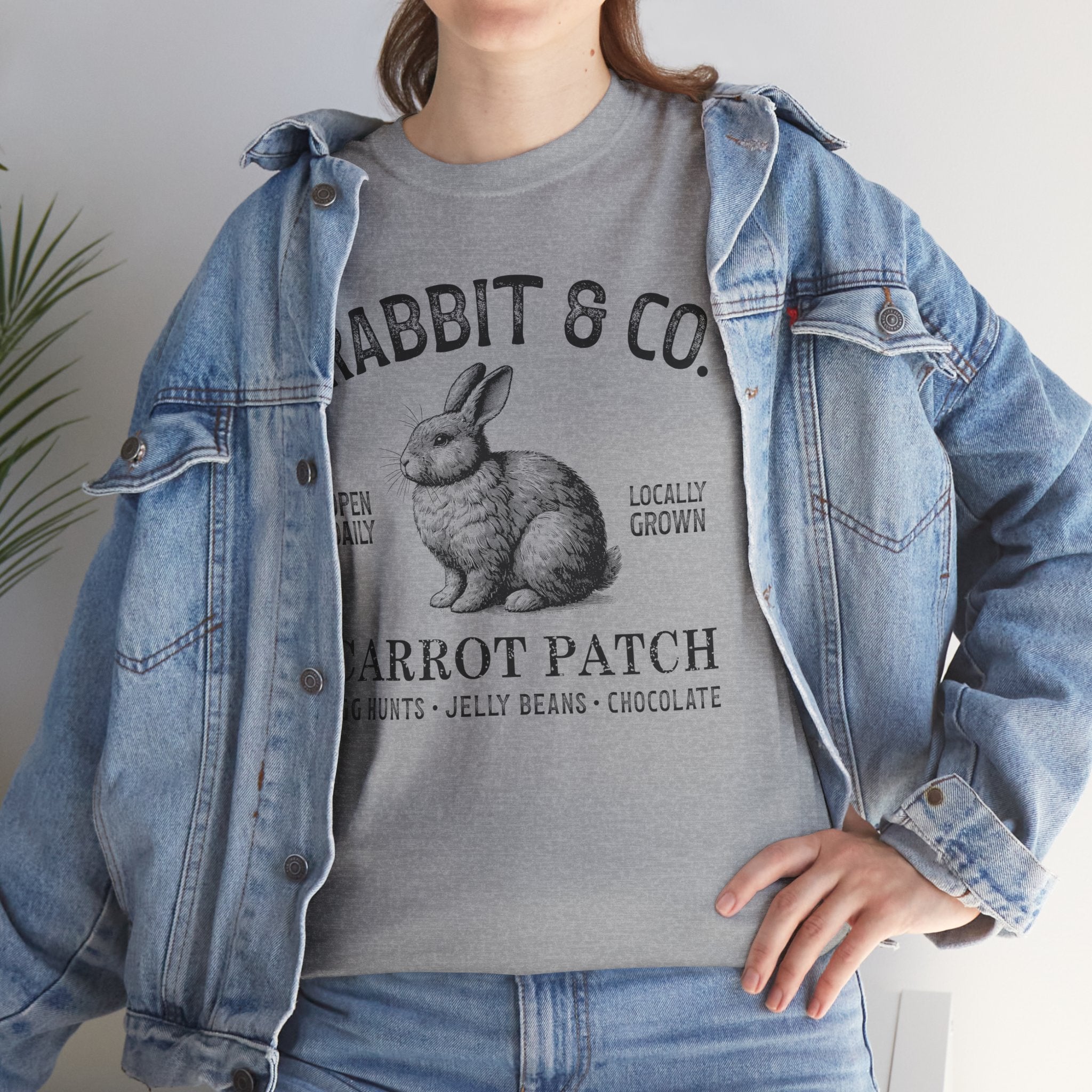 Rabbit & Co. Carrot Patch T-Shirt — Vintage Easter Bunny Graphic