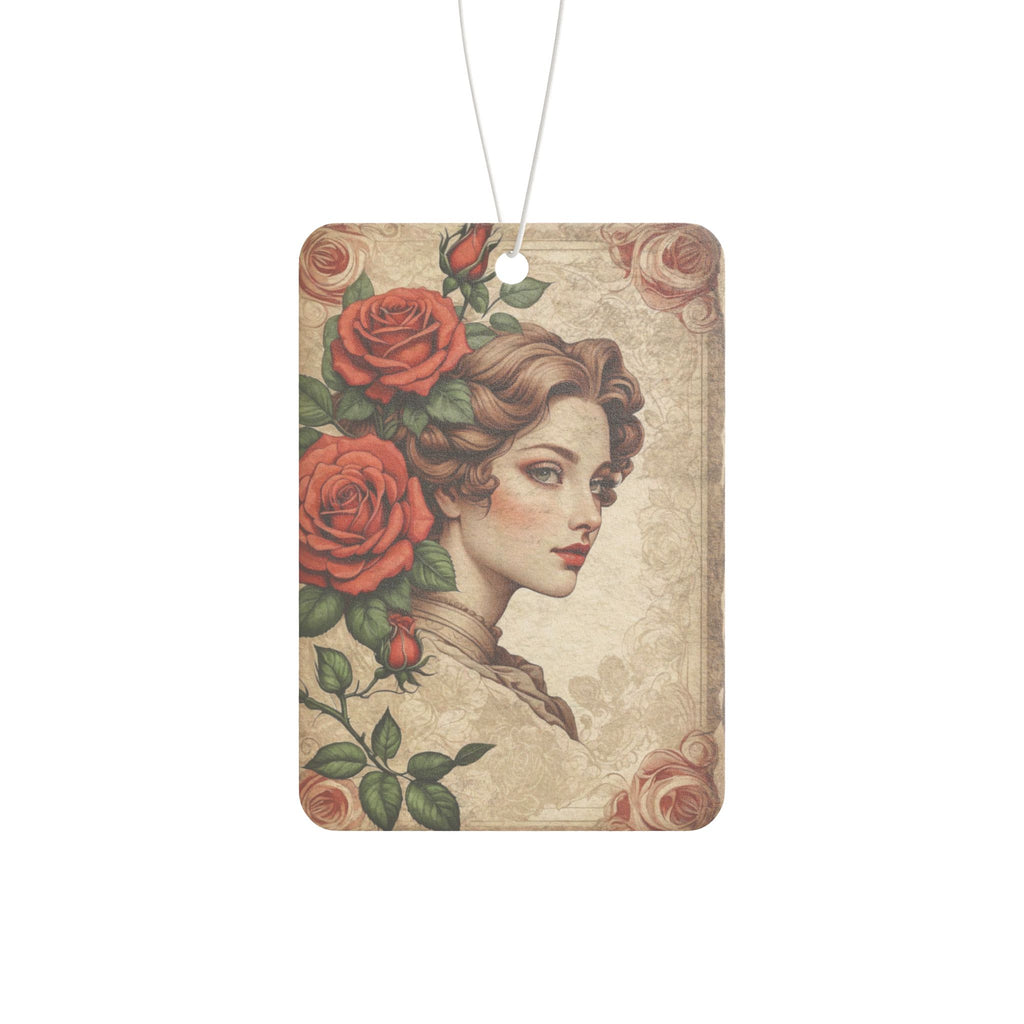 Vintage Lady Floral Car Air Freshener