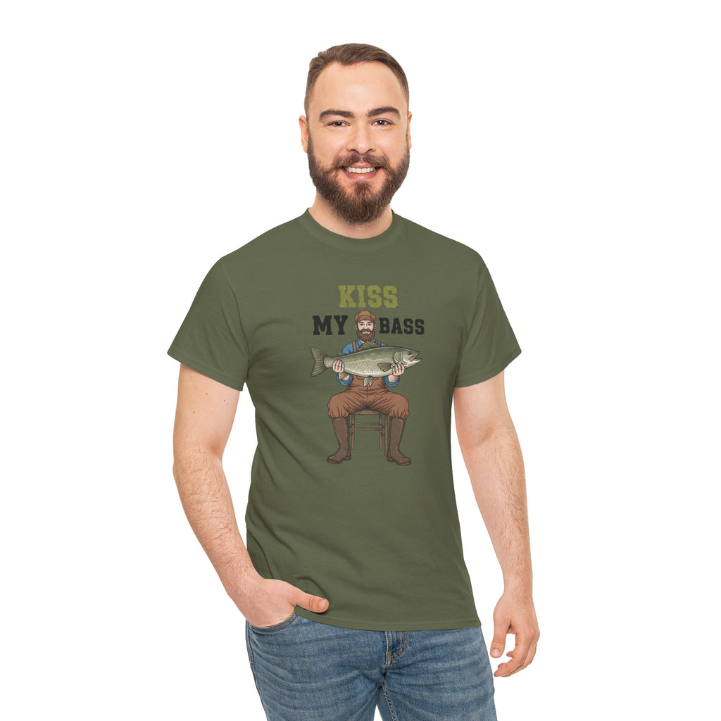 Kiss My Bass Fishing Humor T-shirt