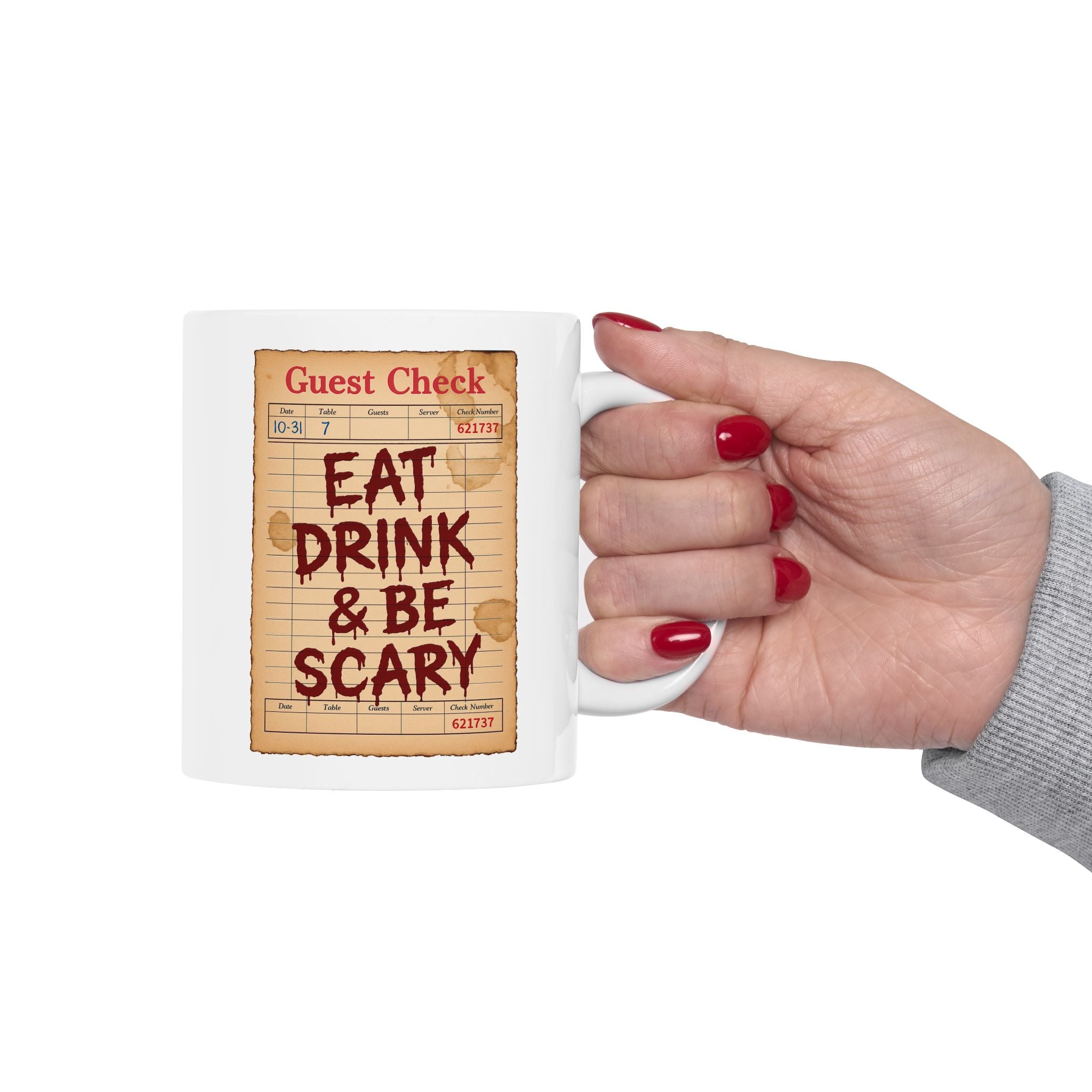 Eat Drink & Be Scary Ceramic Mug