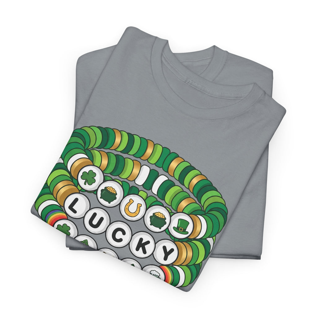 Lucky Bead Bracelet Graphic Tee — St. Patrick’s Day Green Charm Shirt