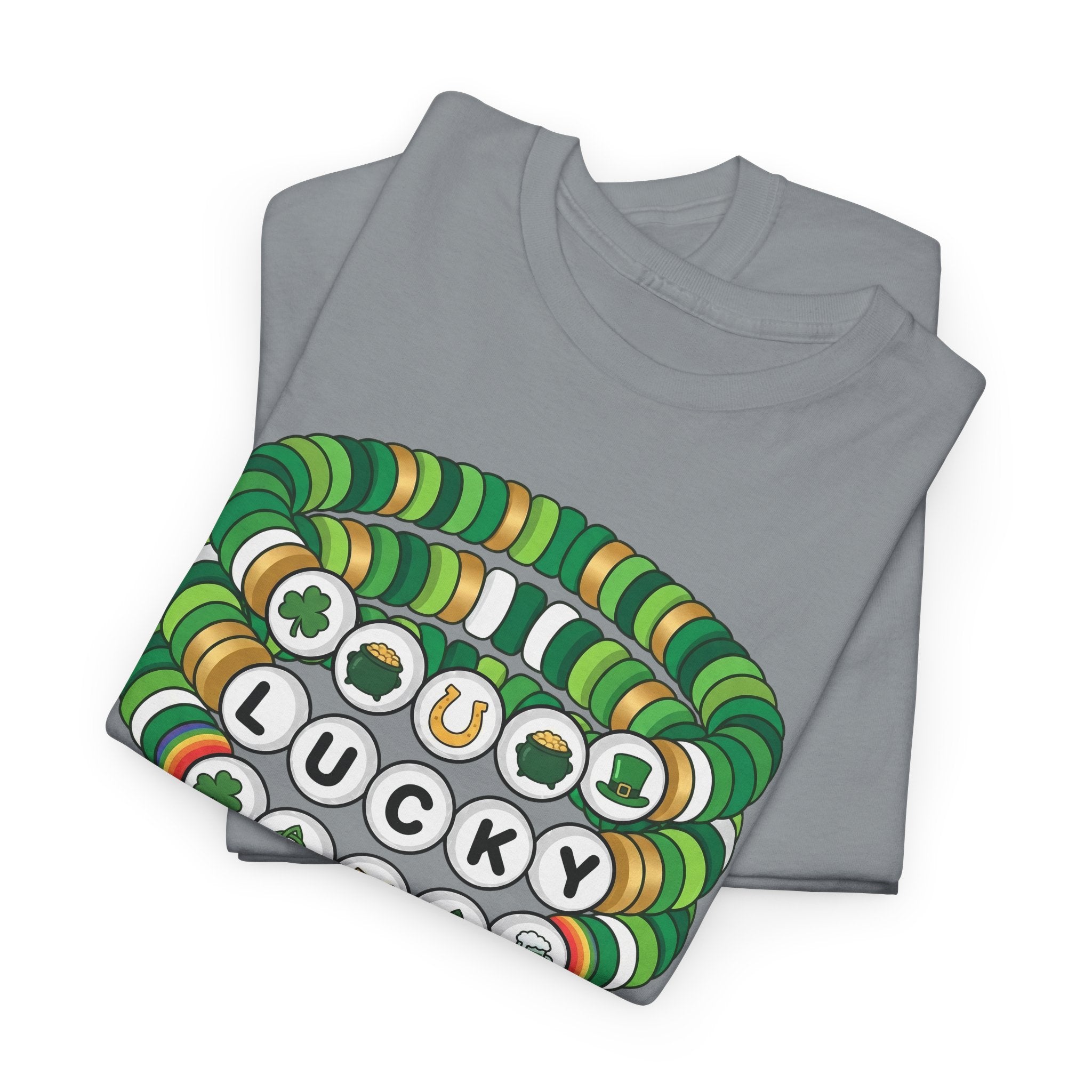 Lucky Bead Bracelet Graphic Tee — St. Patrick’s Day Green Charm Shirt