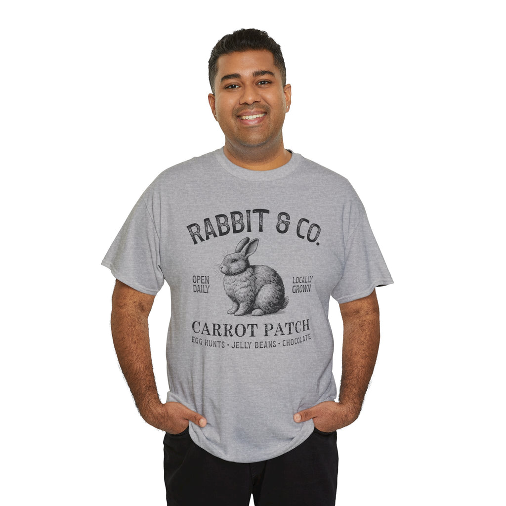 Rabbit & Co. Carrot Patch T-Shirt — Vintage Easter Bunny Graphic