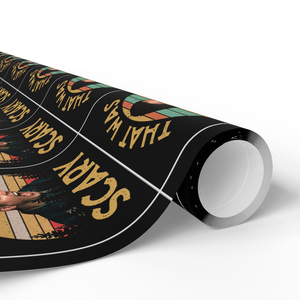 Halloween Wrapping Paper — 'That Was Scary' Retro Horror Gift Wrap
