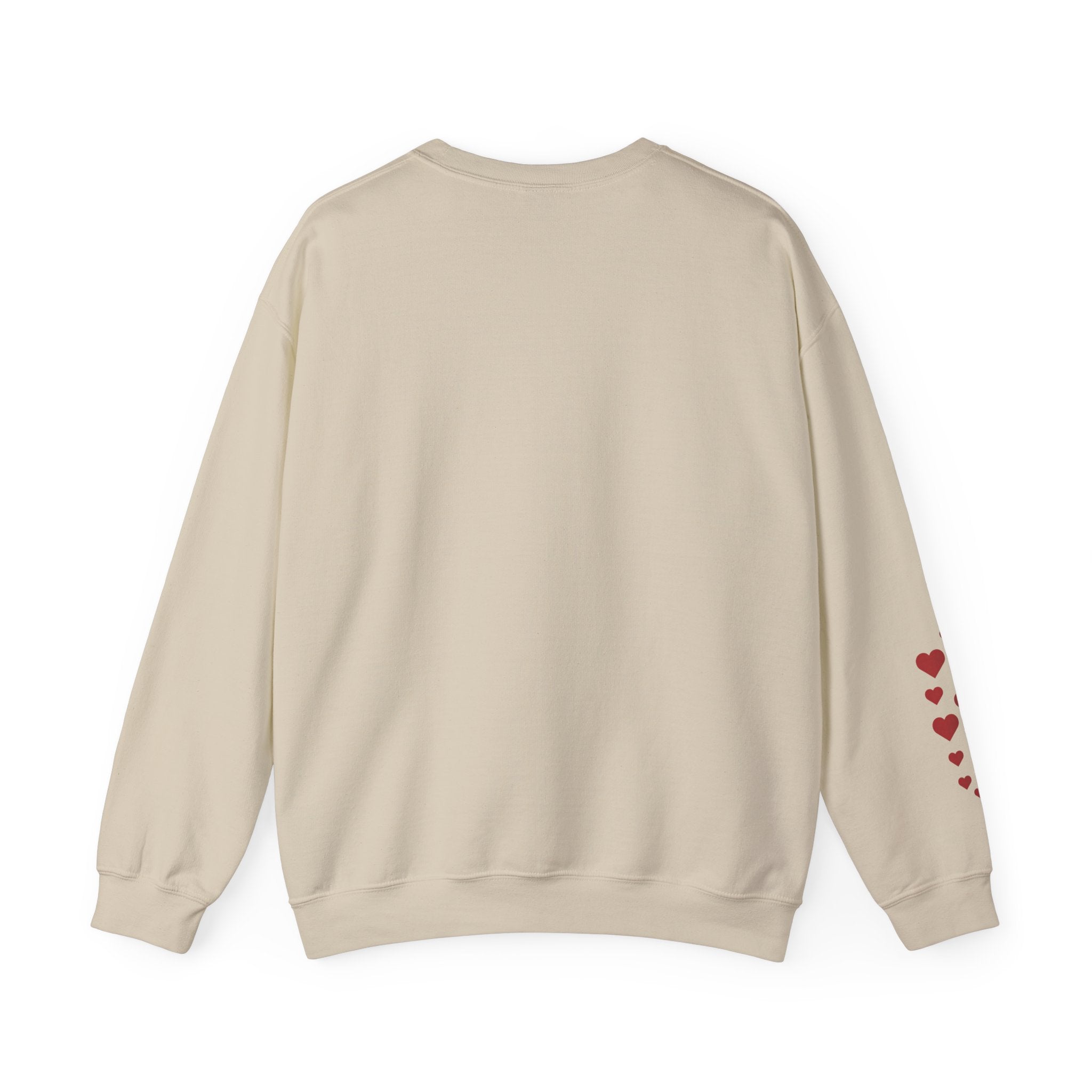 Skeleton Ballet Crewneck Sweatshirt — Dancing Skeleton with Hearts Sleeve