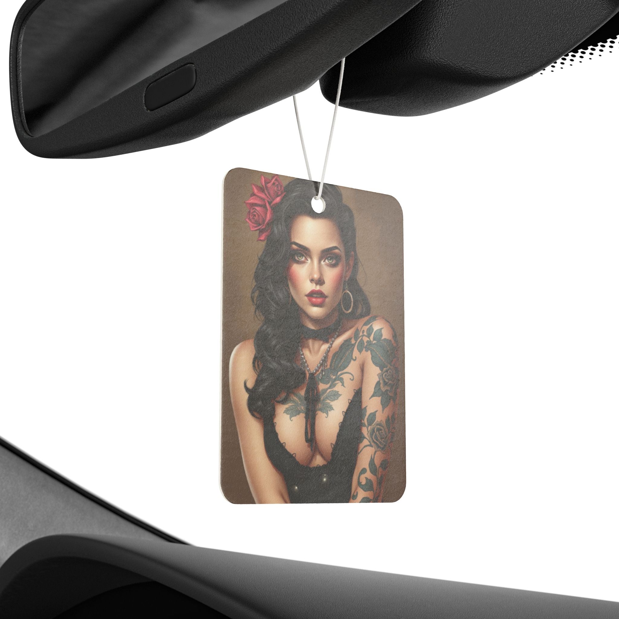 Vintage Tattoo Lady Car Air Freshener