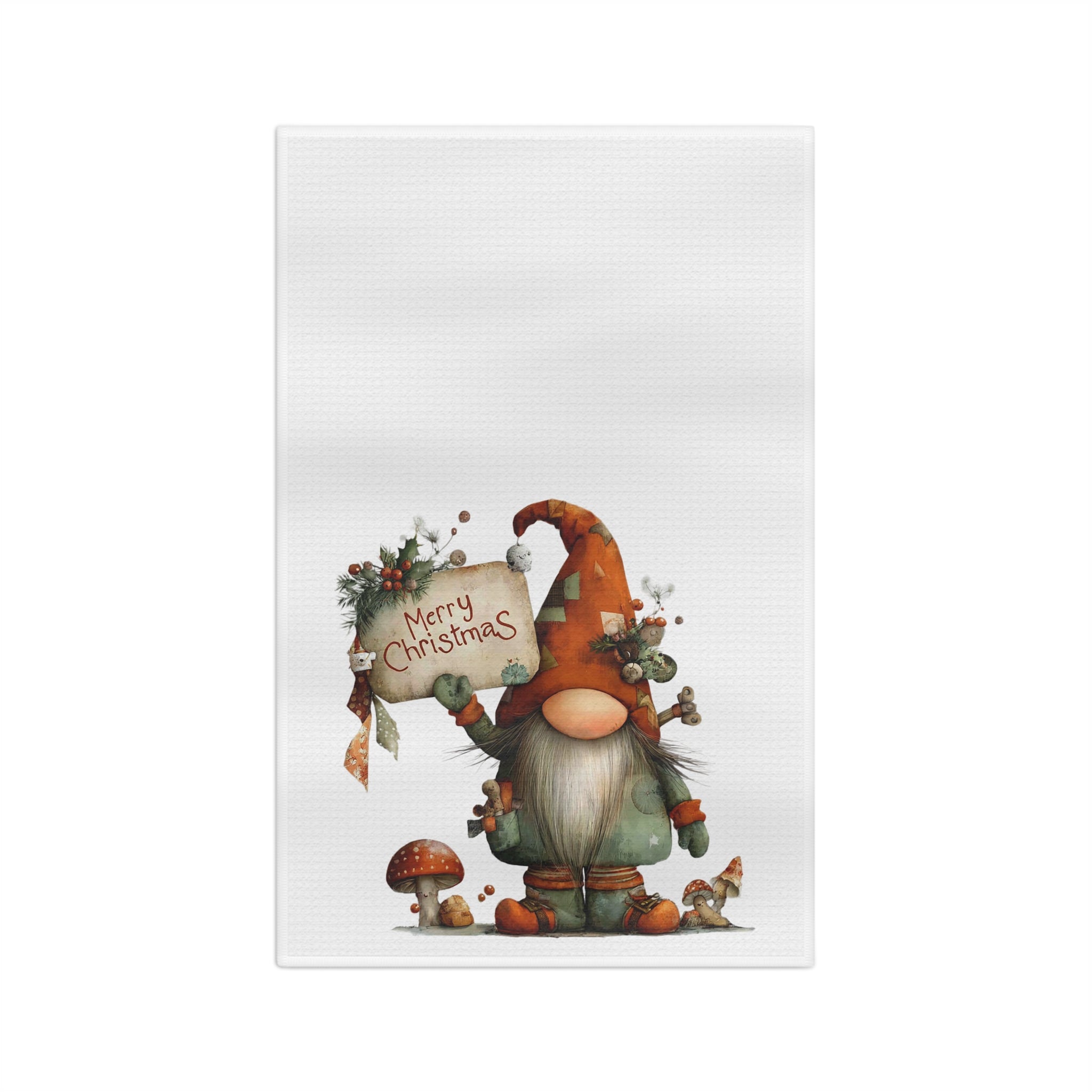 Christmas Gnome Microfiber Tea Towel