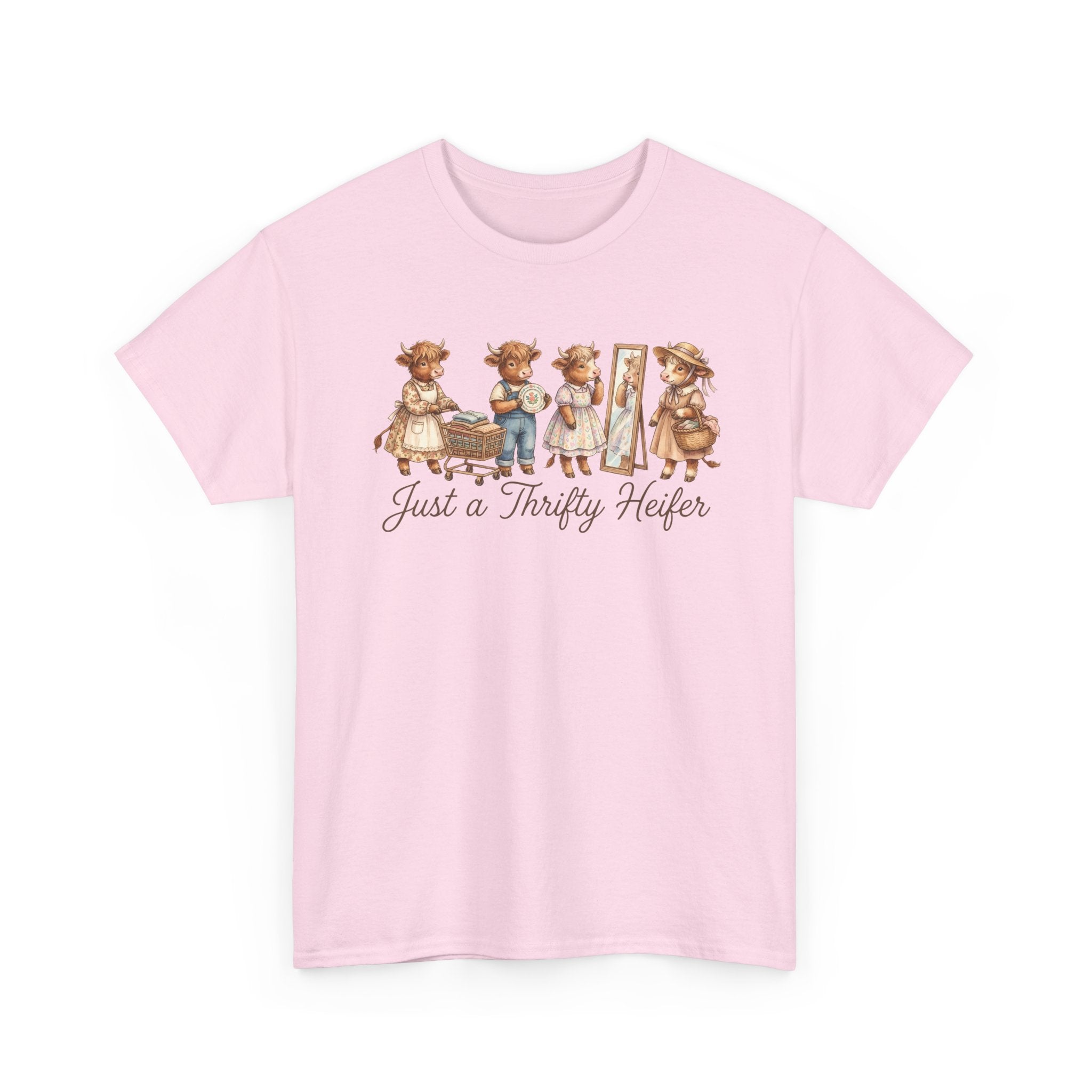 Just a Thrifty Heifer Cute Cow Graphic Tee