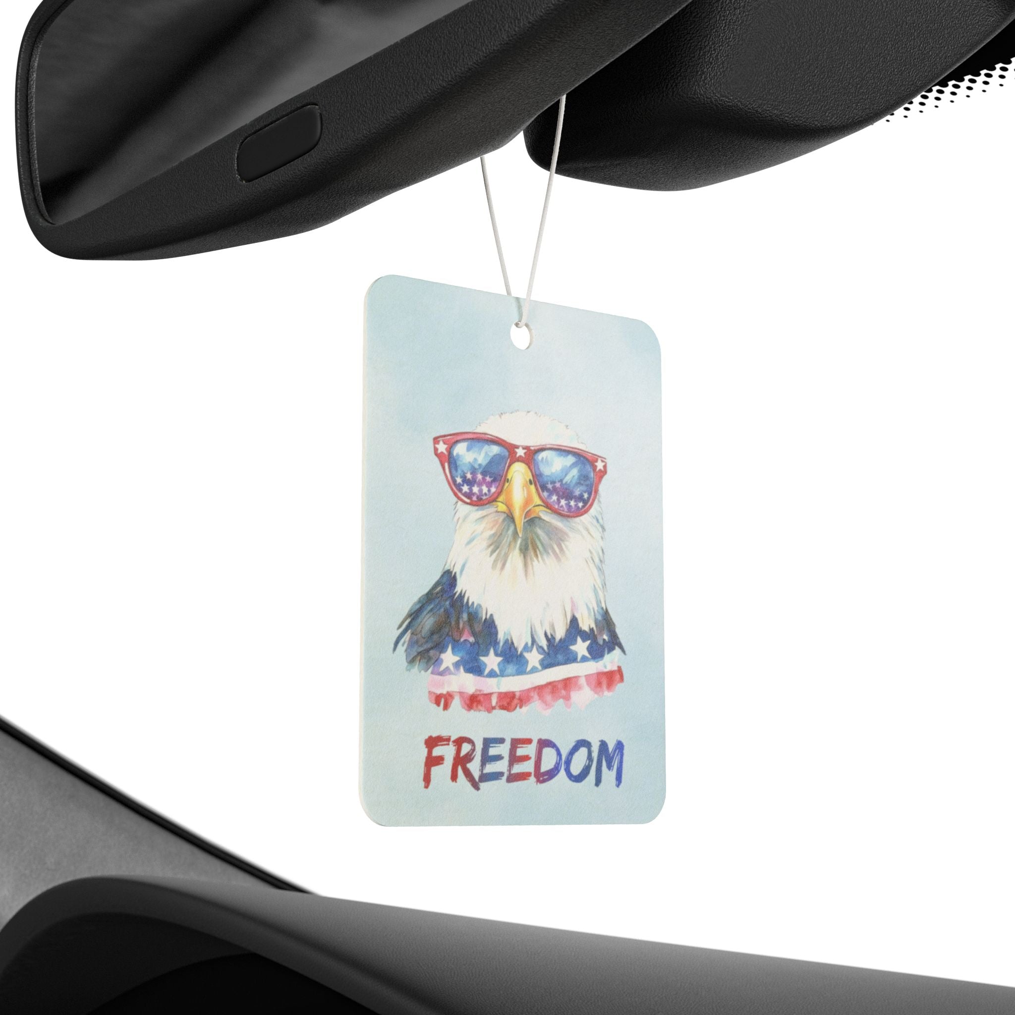 Patriotic Eagle Car Air Freshener – 'Freedom' Sunglasses Design