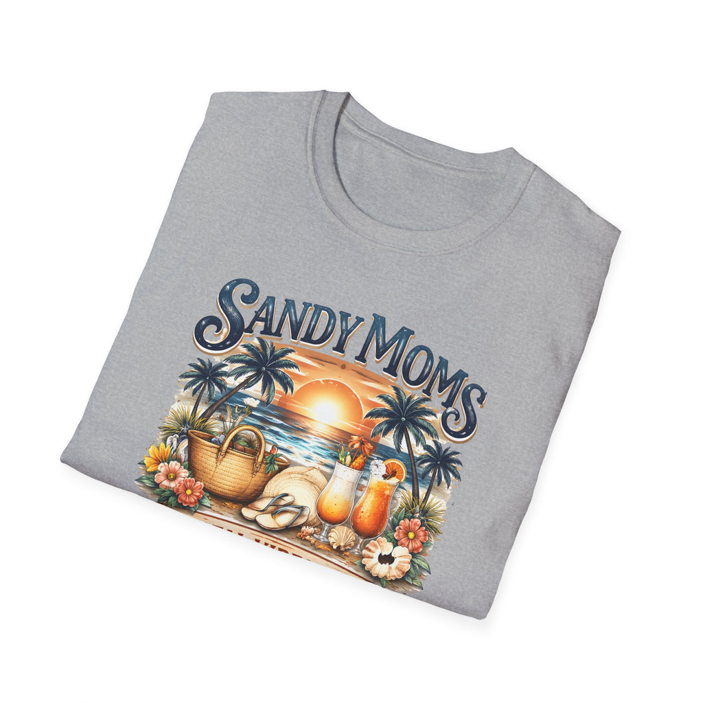 Sandy Moms Coastal Vibes T-Shirt — "Tropic Like It’s Hot" Beach Tee
