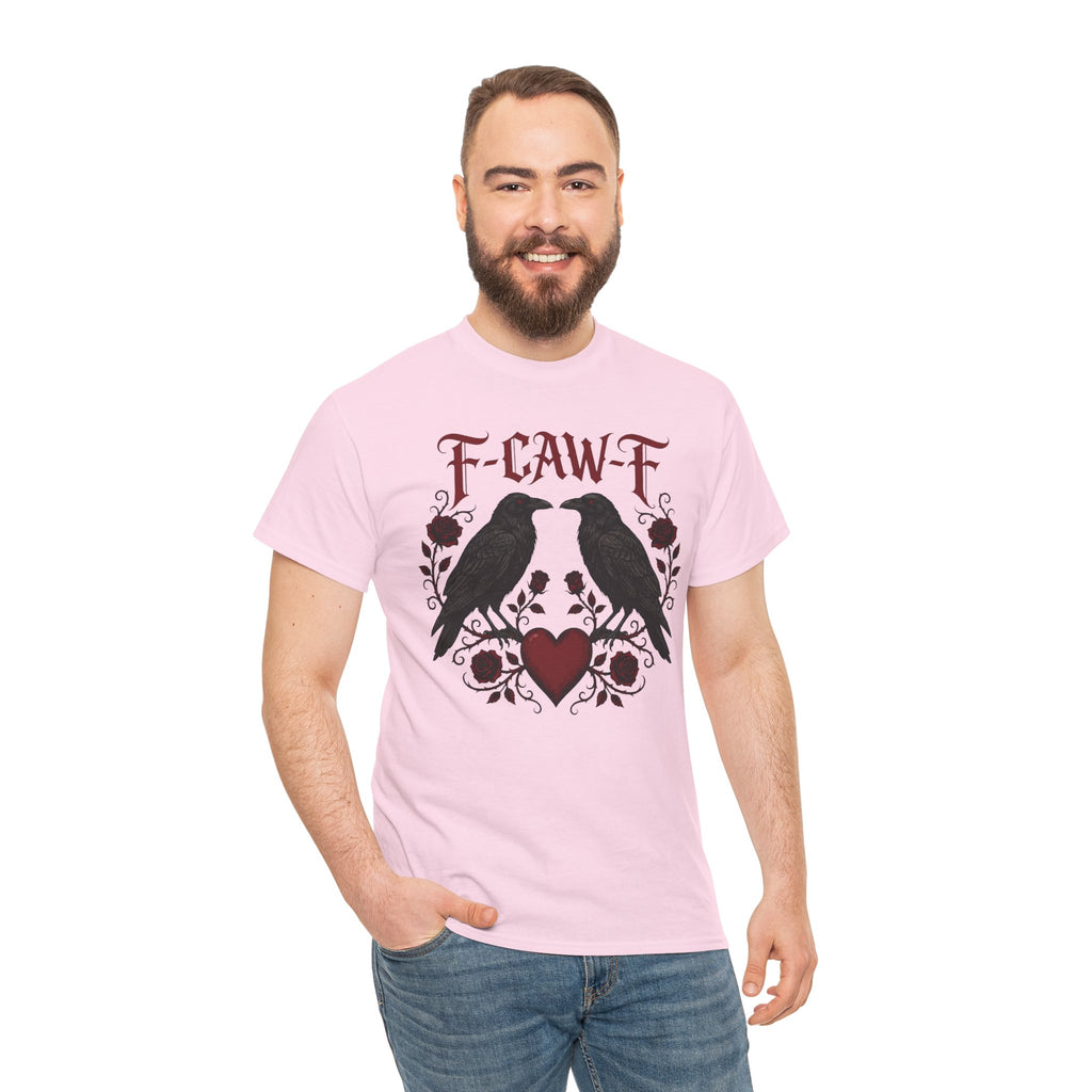 Raven Love Tee – F-CAW-F Gothic Crow Heart T-Shirt
