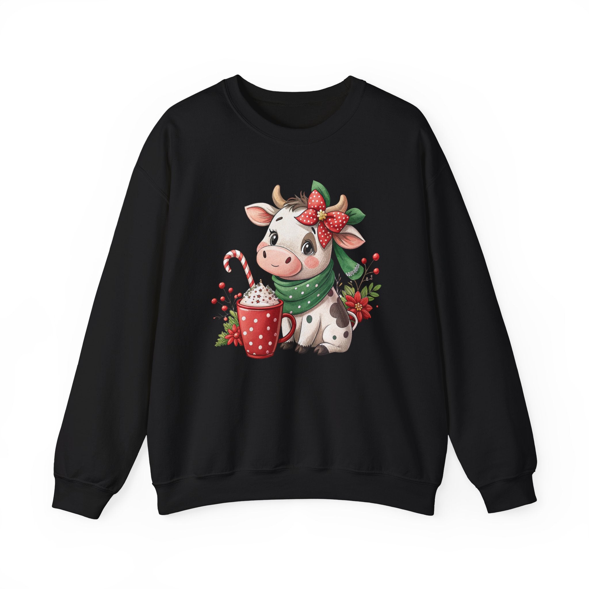 Cute Christmas Cow Sweatshirt