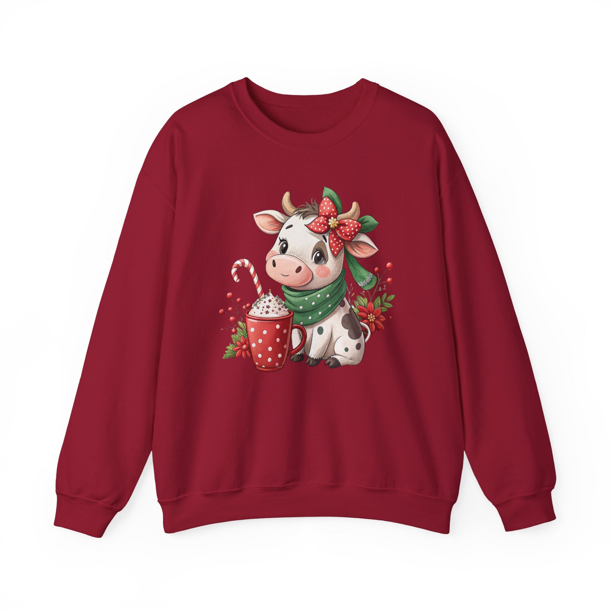 Cute Christmas Cow Sweatshirt